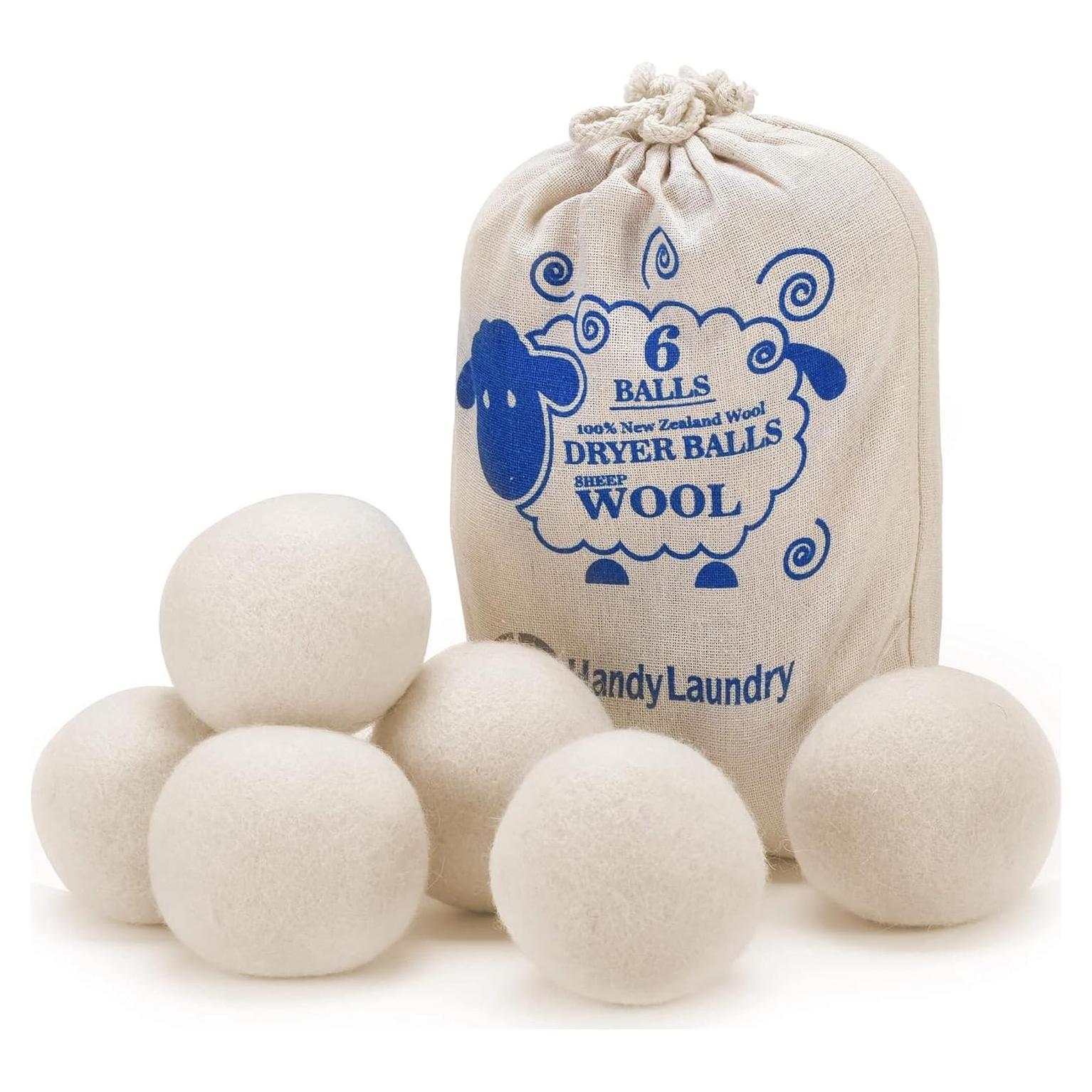 Paquete de 6 bolas de secadora de lana LPYITKOOD 22.86cm
