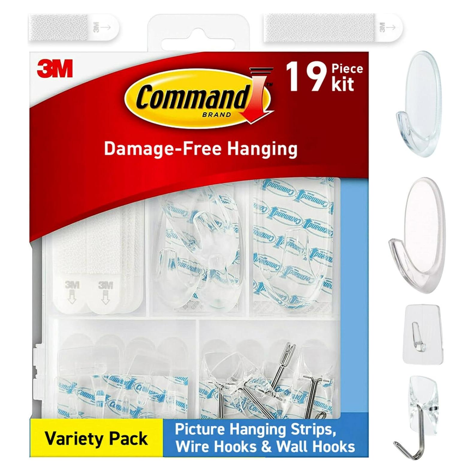 Ganchos Transparentes Command 53 Piezas - Colgado Sin Daños