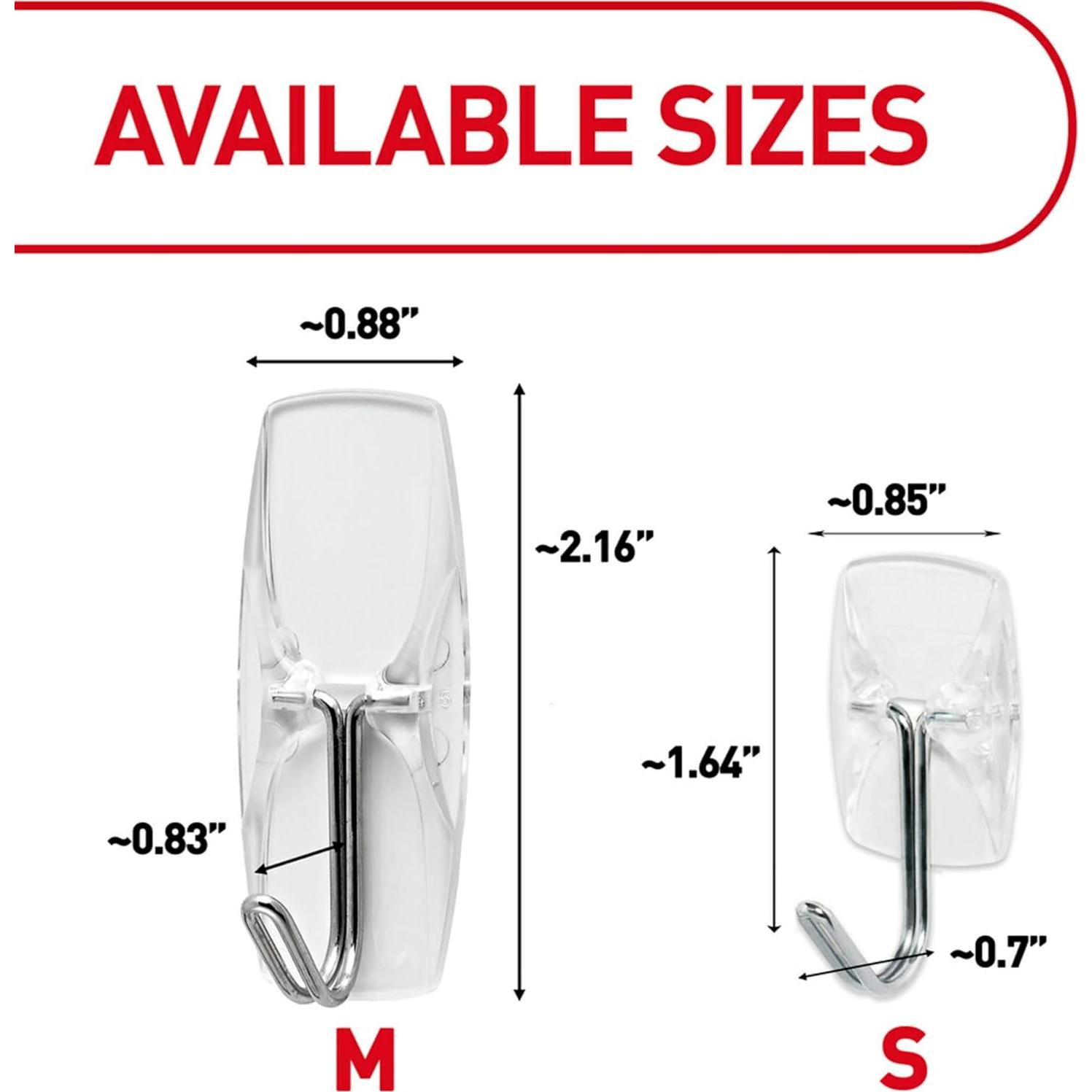Ganchos de Palanca de Alambre Claro Command - 40 Piezas, Soporta 0.23 kg
