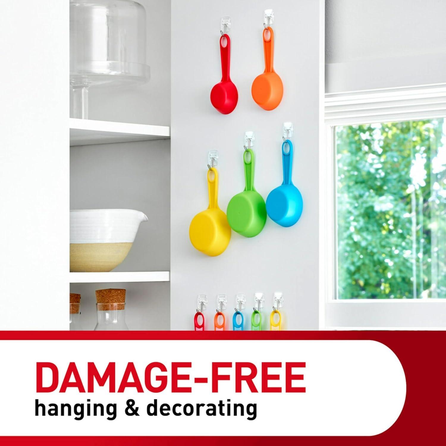 Ganchos de Palanca de Alambre Claro Command - 40 Piezas, Soporta 0.23 kg