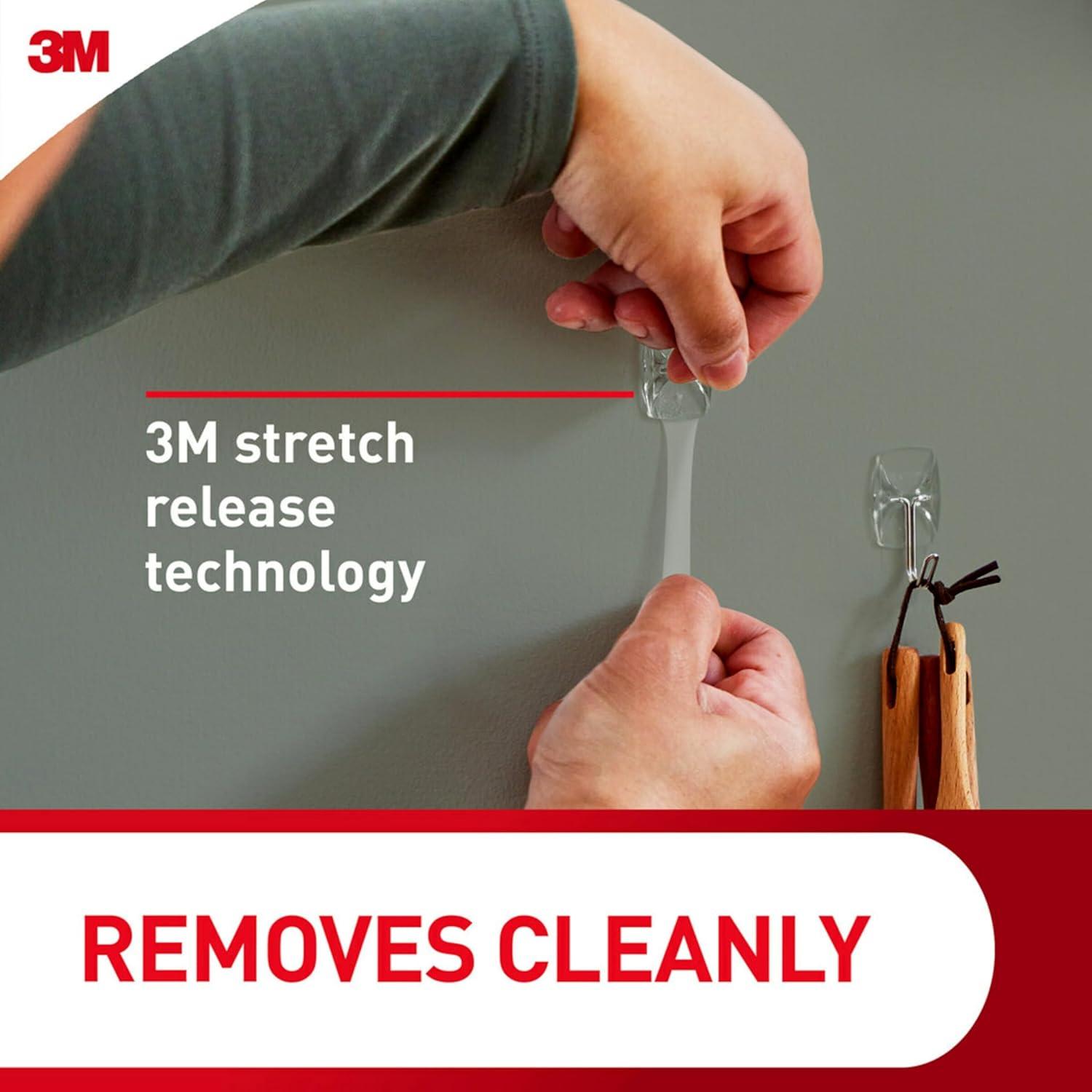 Ganchos de Palanca de Alambre Claro Command - 40 Piezas, Soporta 0.23 kg