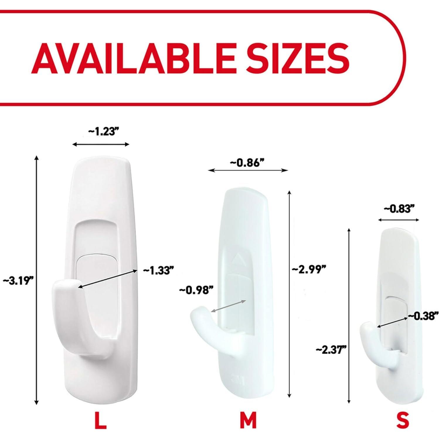 Ganchos Utilitarios Grandes Command - 14 Ganchos y 24 Tiras
