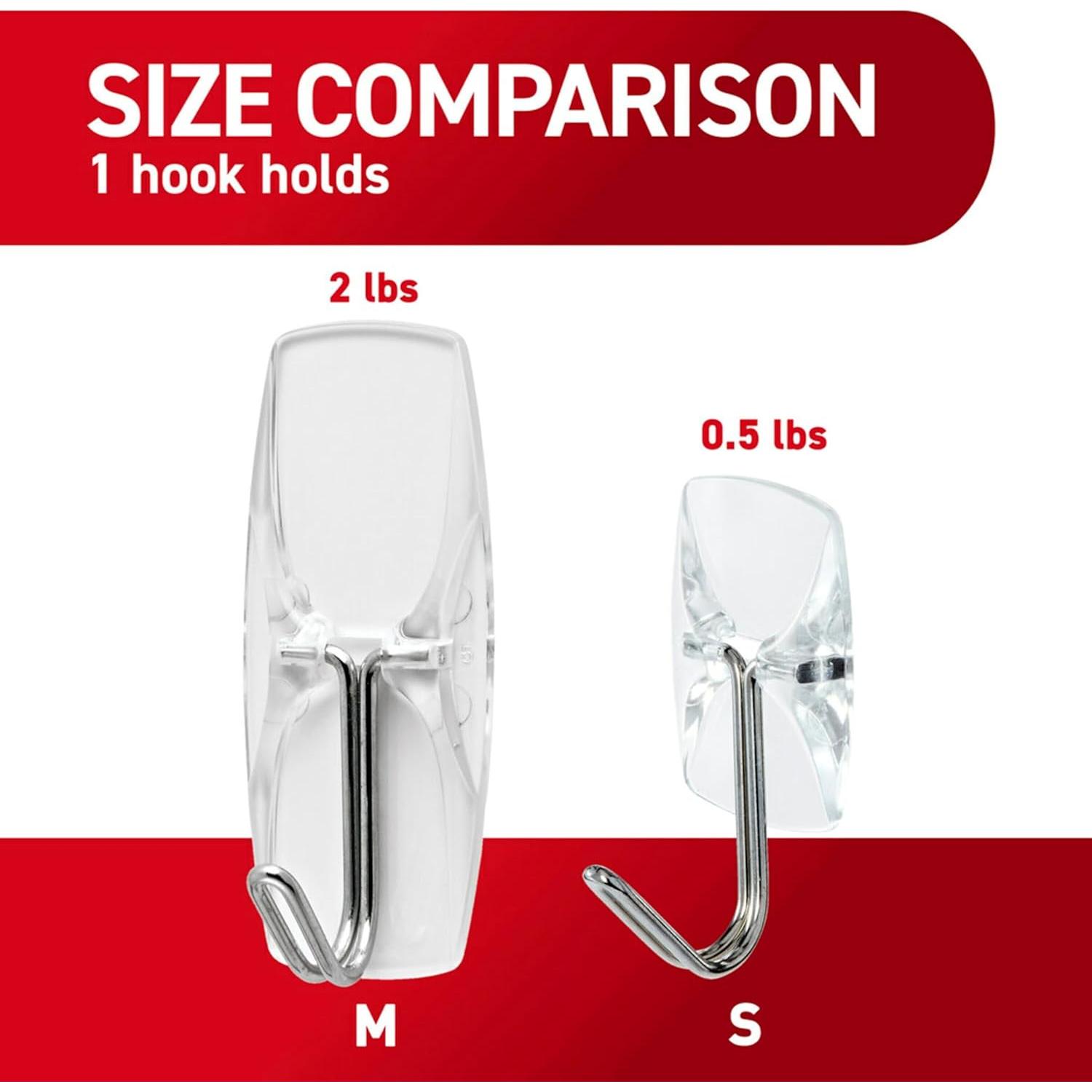 Ganchos de Alambre Transparente Command - 6 Ganchos, Soporta 0.91 kg