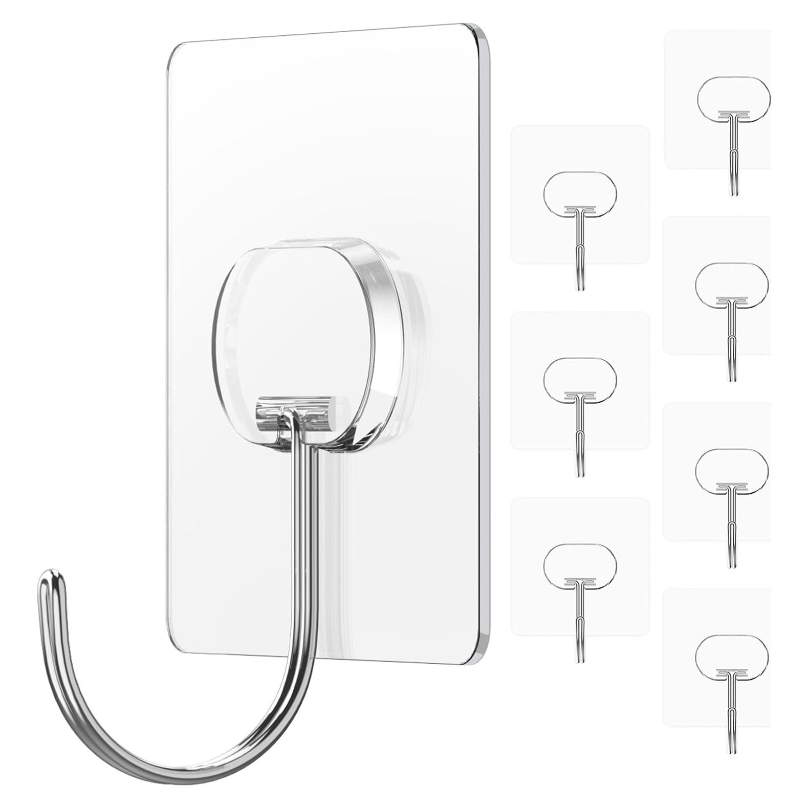 Ganchos Adhesivos Grandes JINSHUNFA 8 Piezas 6.3x6.3cm