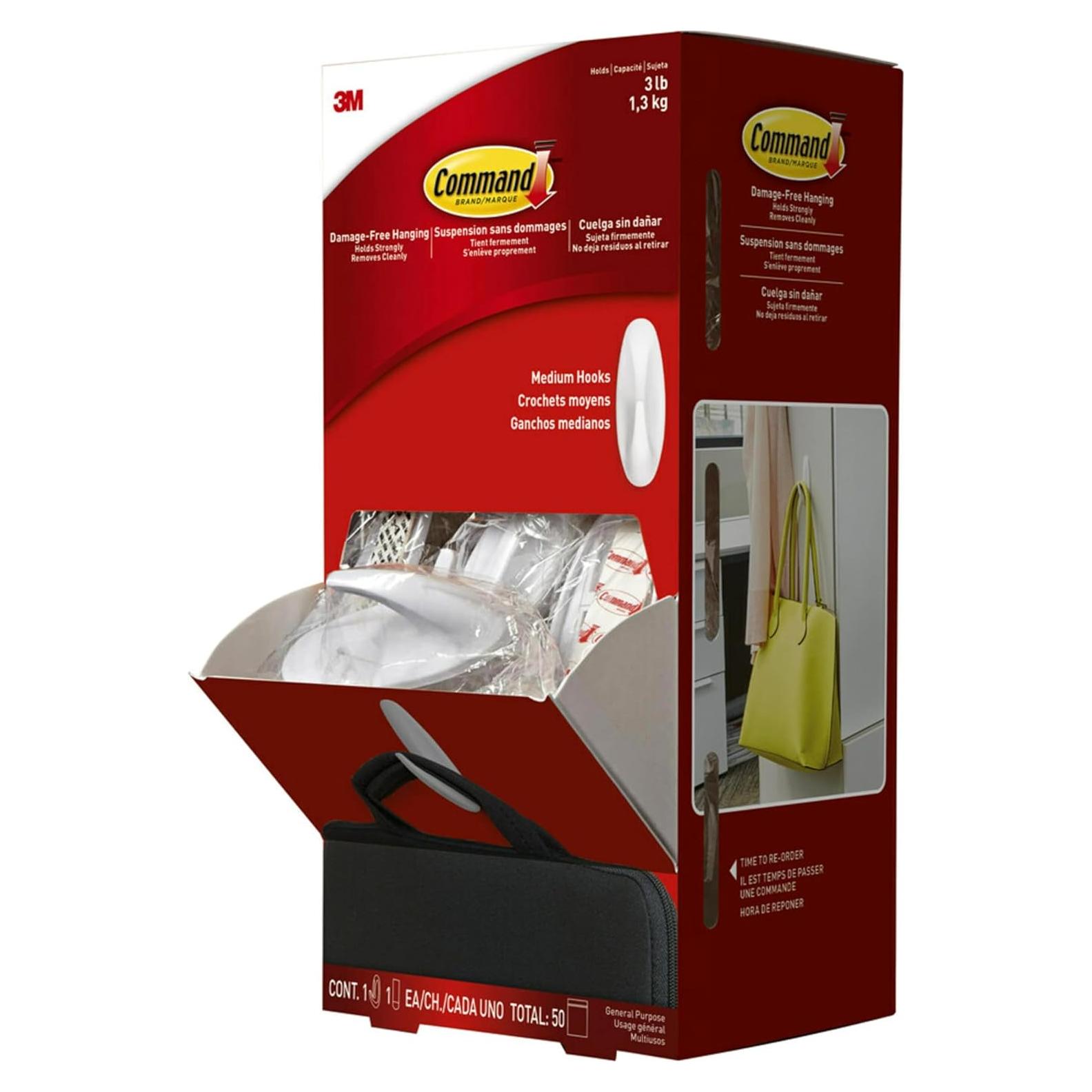 Ganchos Diseñadores Command Medianos 3M - 50 Paquetes