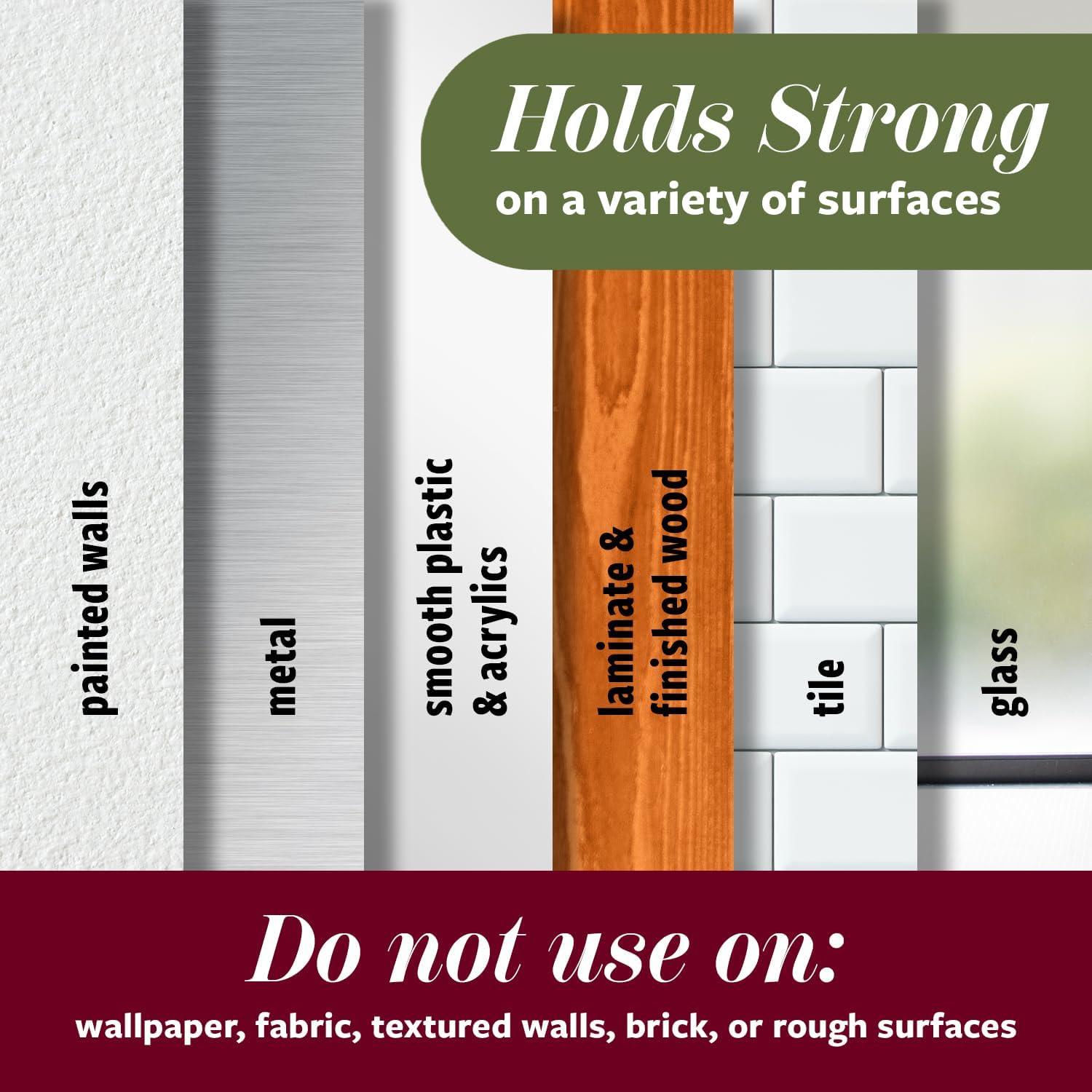 Ganchos Adhesivos Command Frijol de Vainilla 2 Medianos + 8 Clips