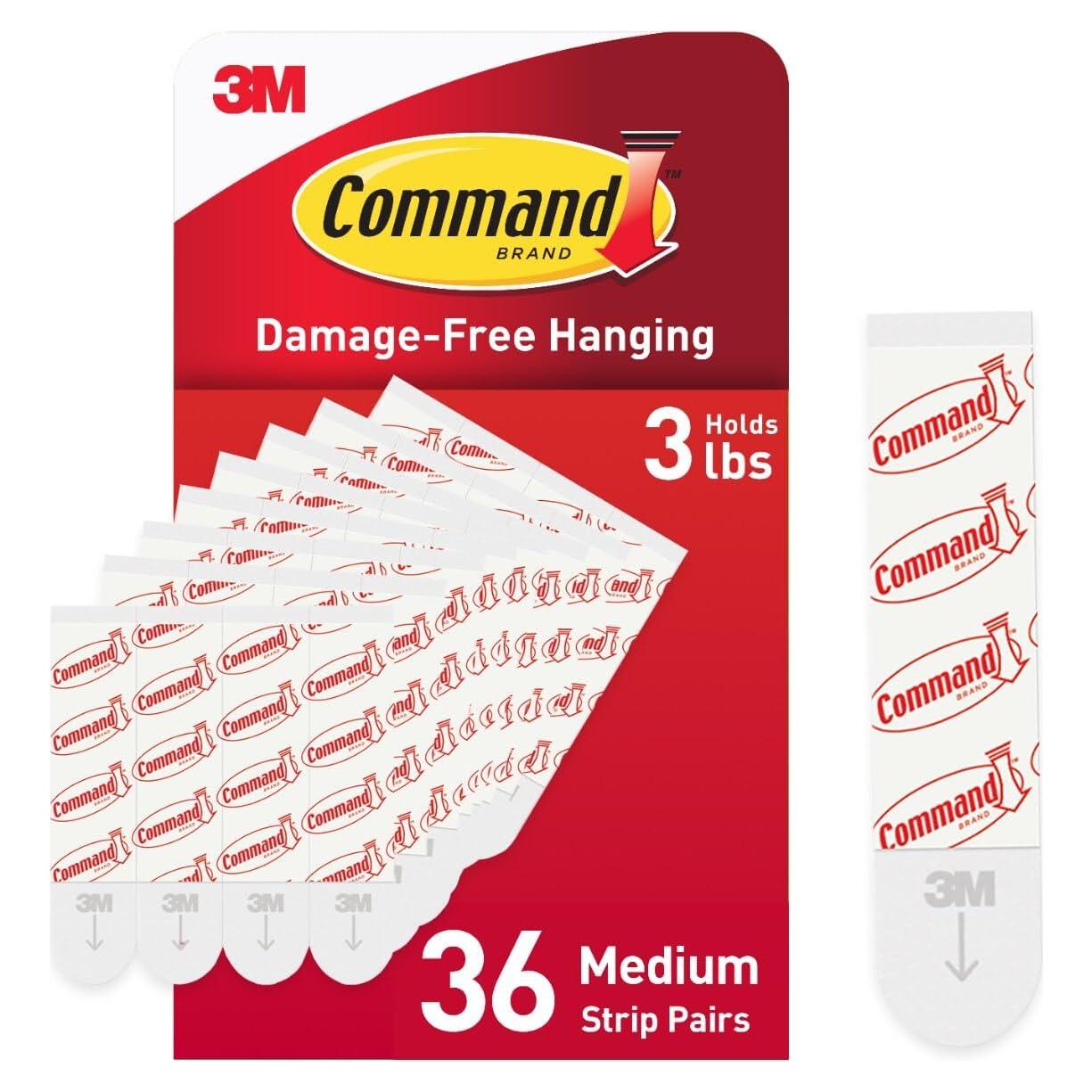 Tiras de Reemplazo Command Medianas 36 Unidades para Interiores