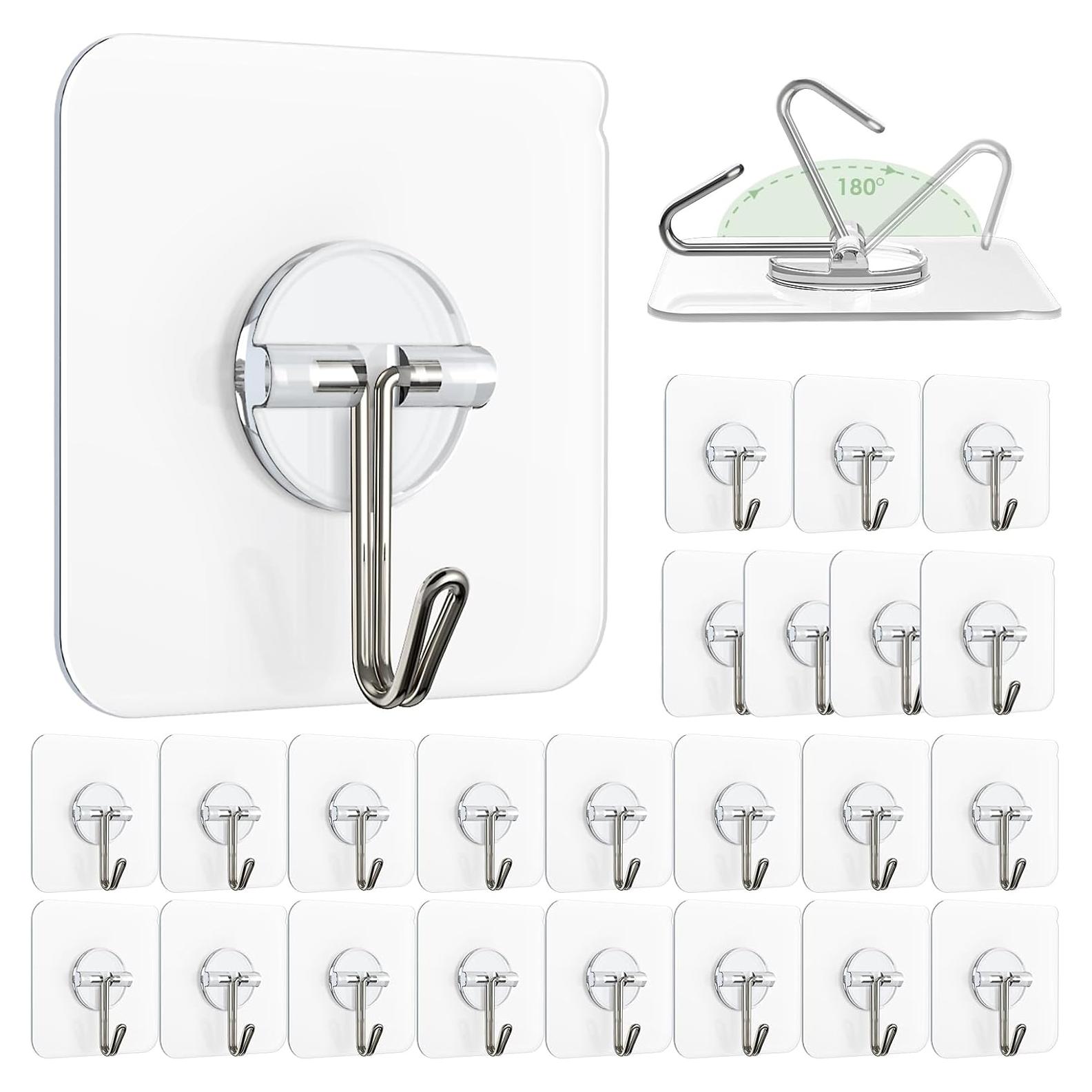 Ganchos Adhesivos Transparentes Lomrsiul 24 Unidades 5.9 kg