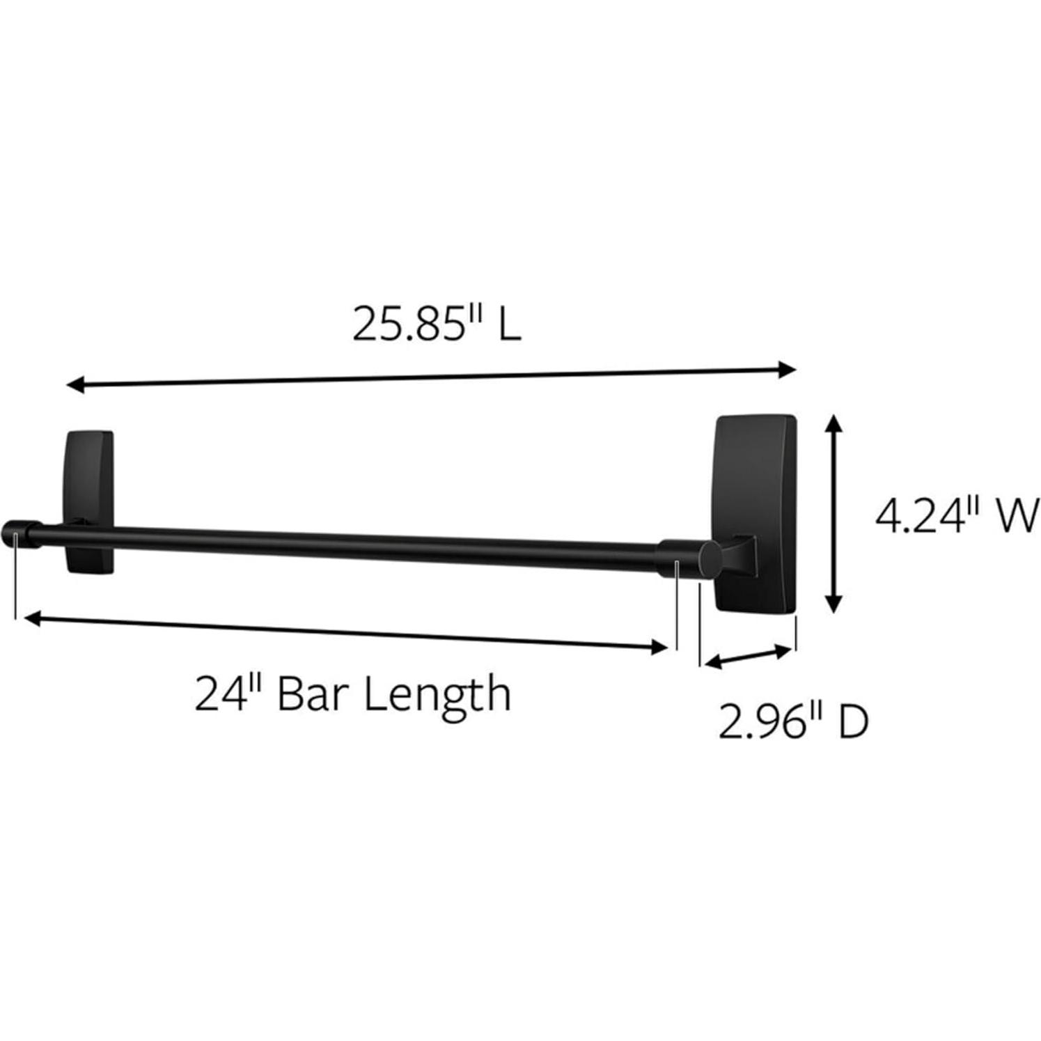 Barra de Toalla de Baño Command Negro 61 cm Autoadhesiva