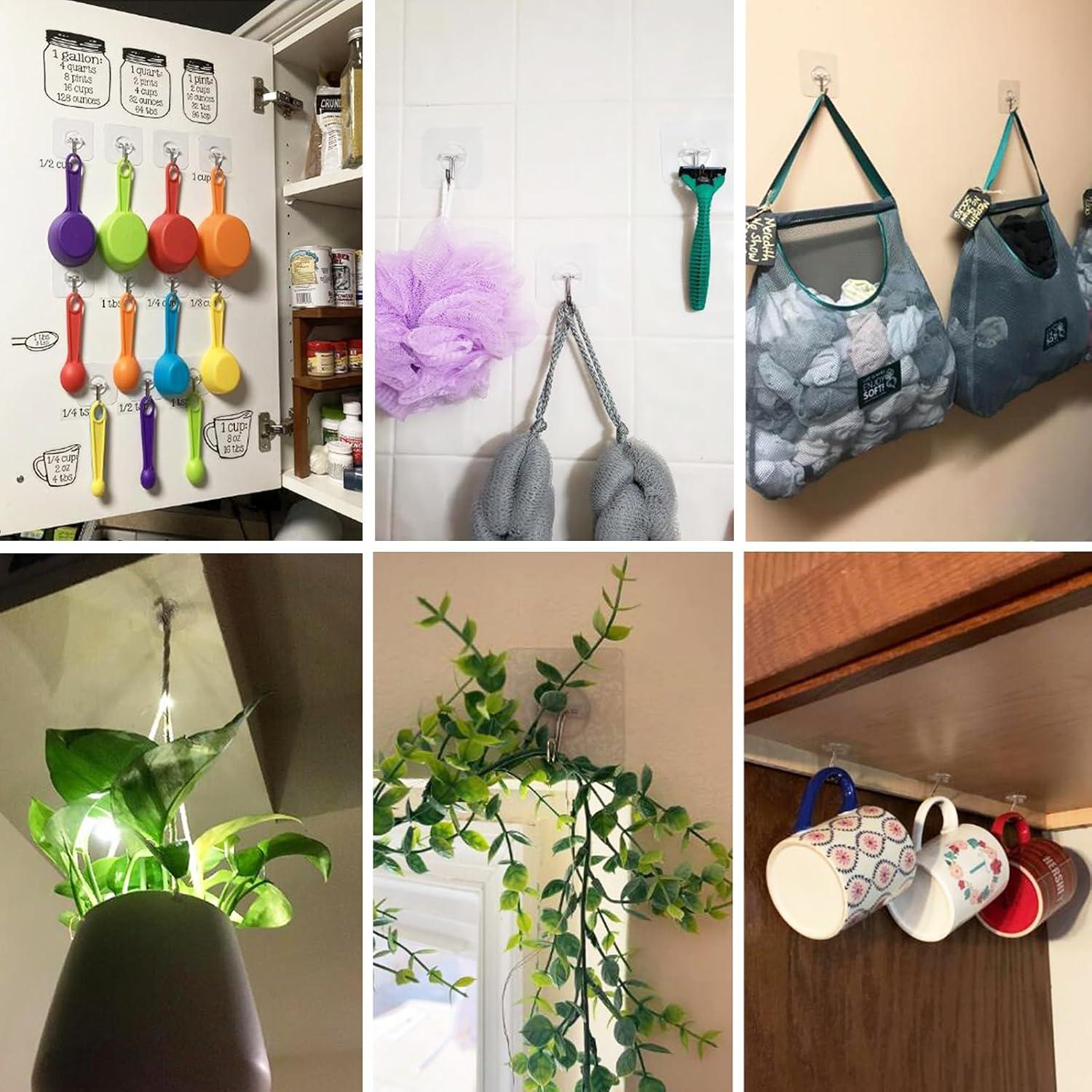 Ganchos Adhesivos ZNBEN Transparentes 5.9kg 10 Paquetes