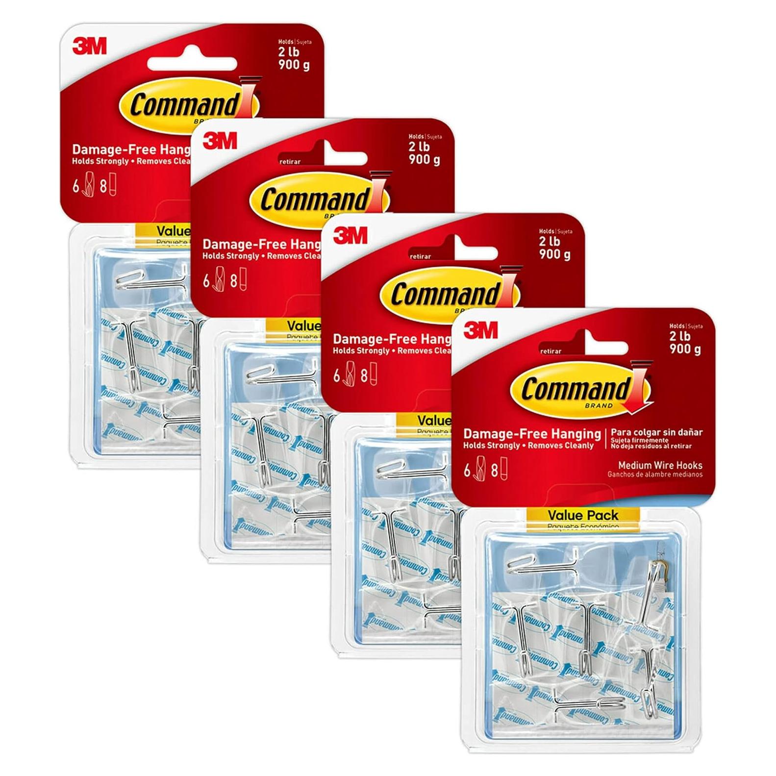 Ganchos Adhesivos Command 17065CLR-6ES, 24 Ganchos Metal