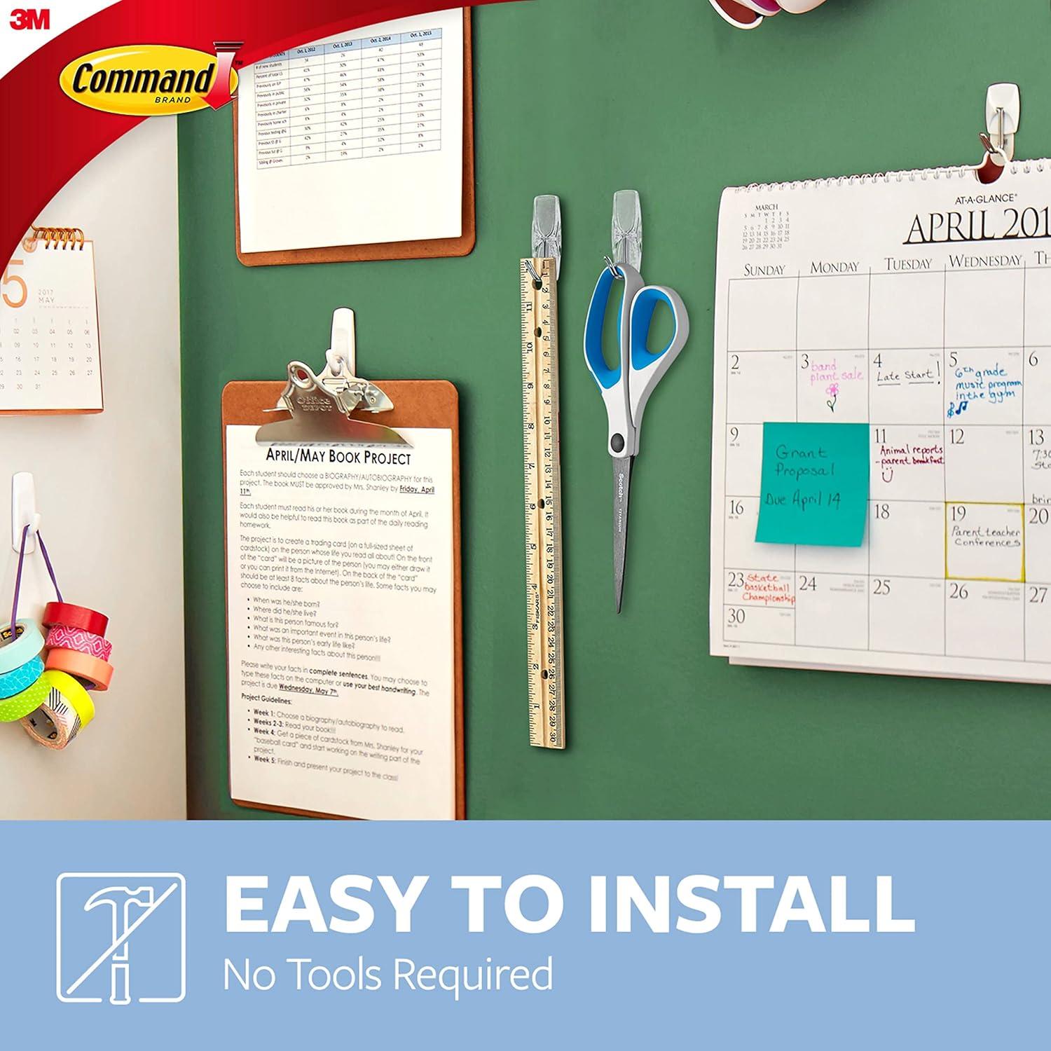 Ganchos Adhesivos Command 17065CLR-6ES, 24 Ganchos Metal