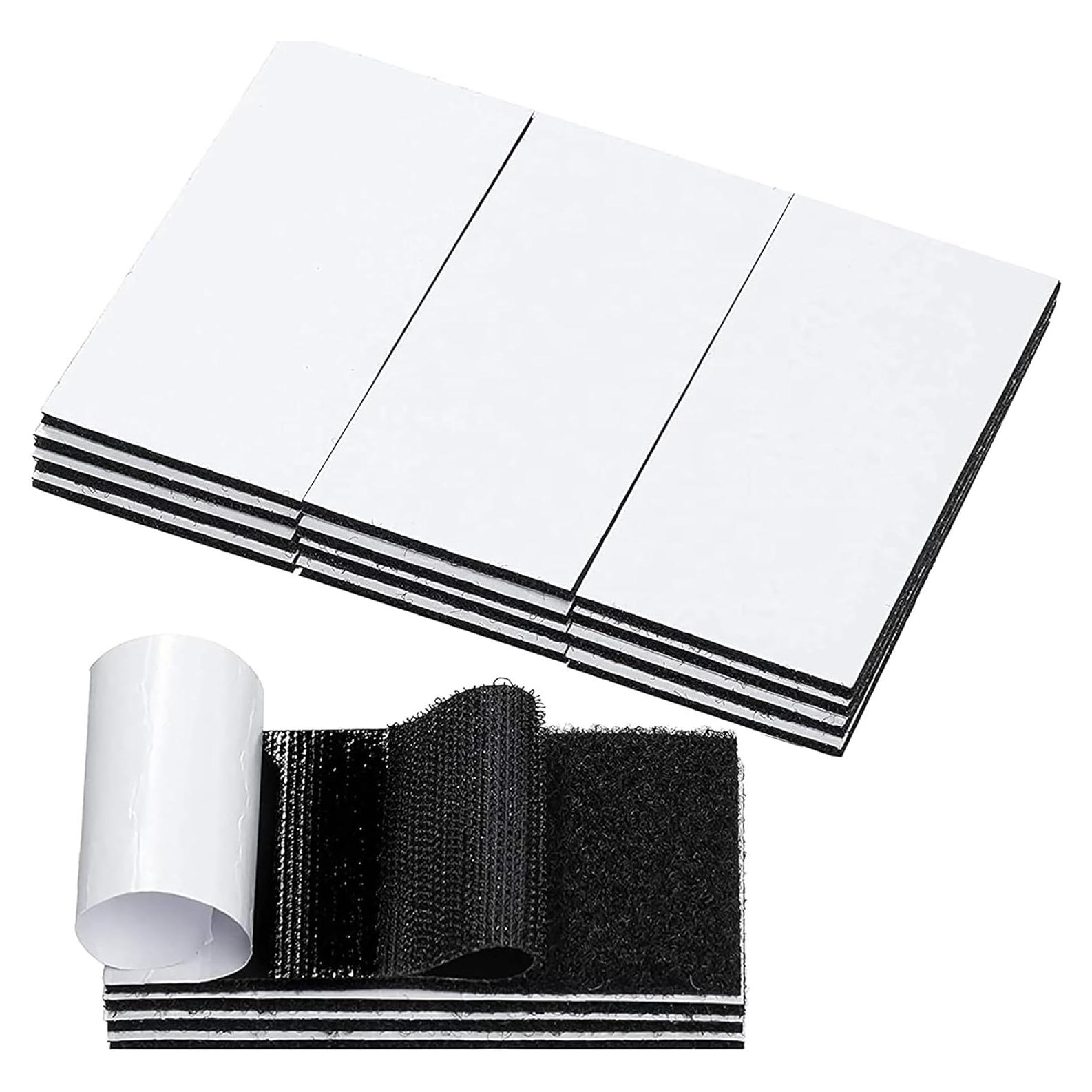 Cinta de Gancho y Bucle Jewoster 8x5x15cm Adhesiva Negra