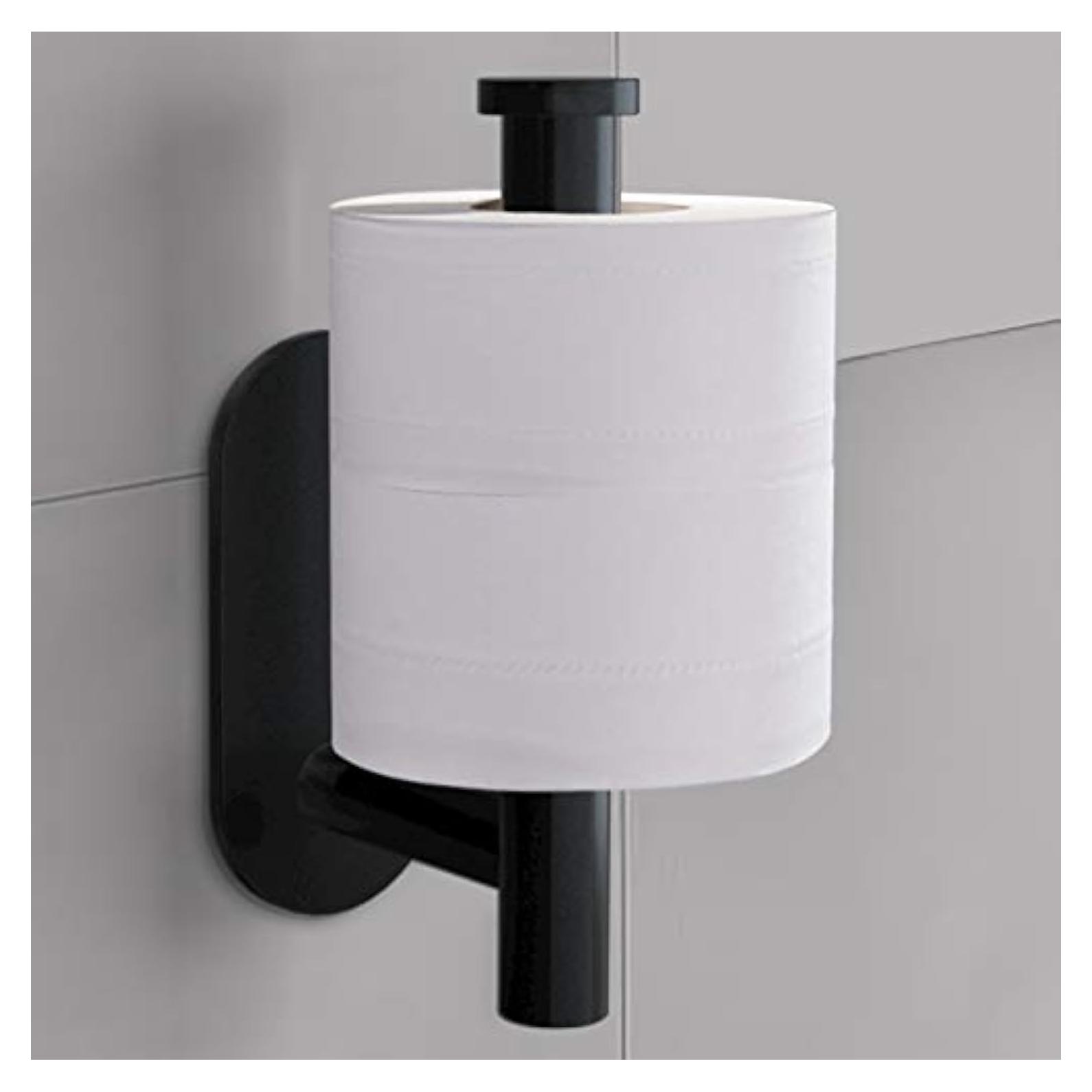 Soporte de Papel Higiénico Adhesivo Cerekony Acero Inoxidable Negro