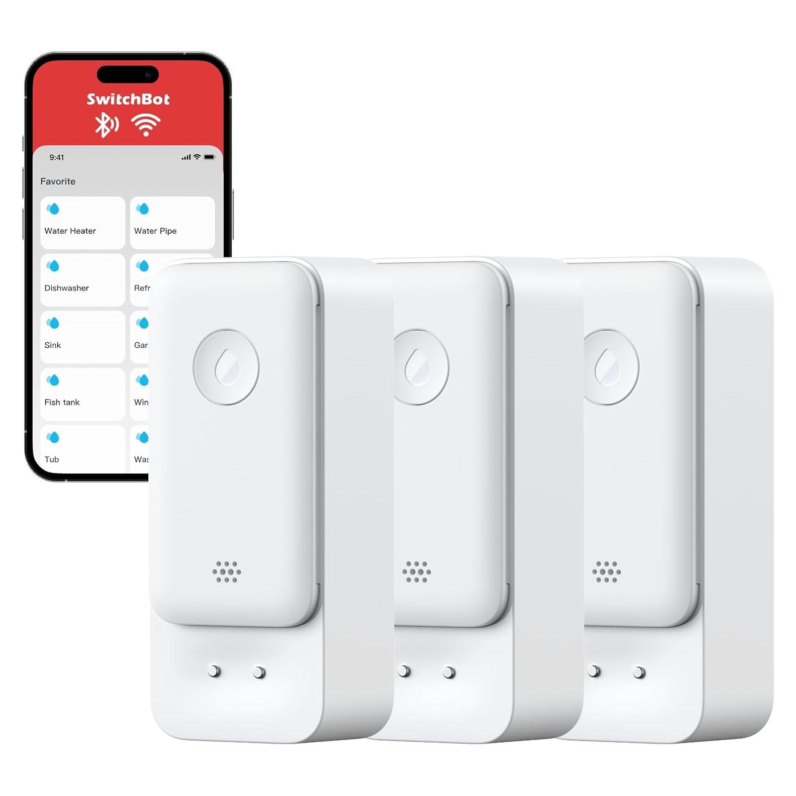 Detector de Fugas de Agua WiFi SwitchBot, Alarma 100dB, IP67