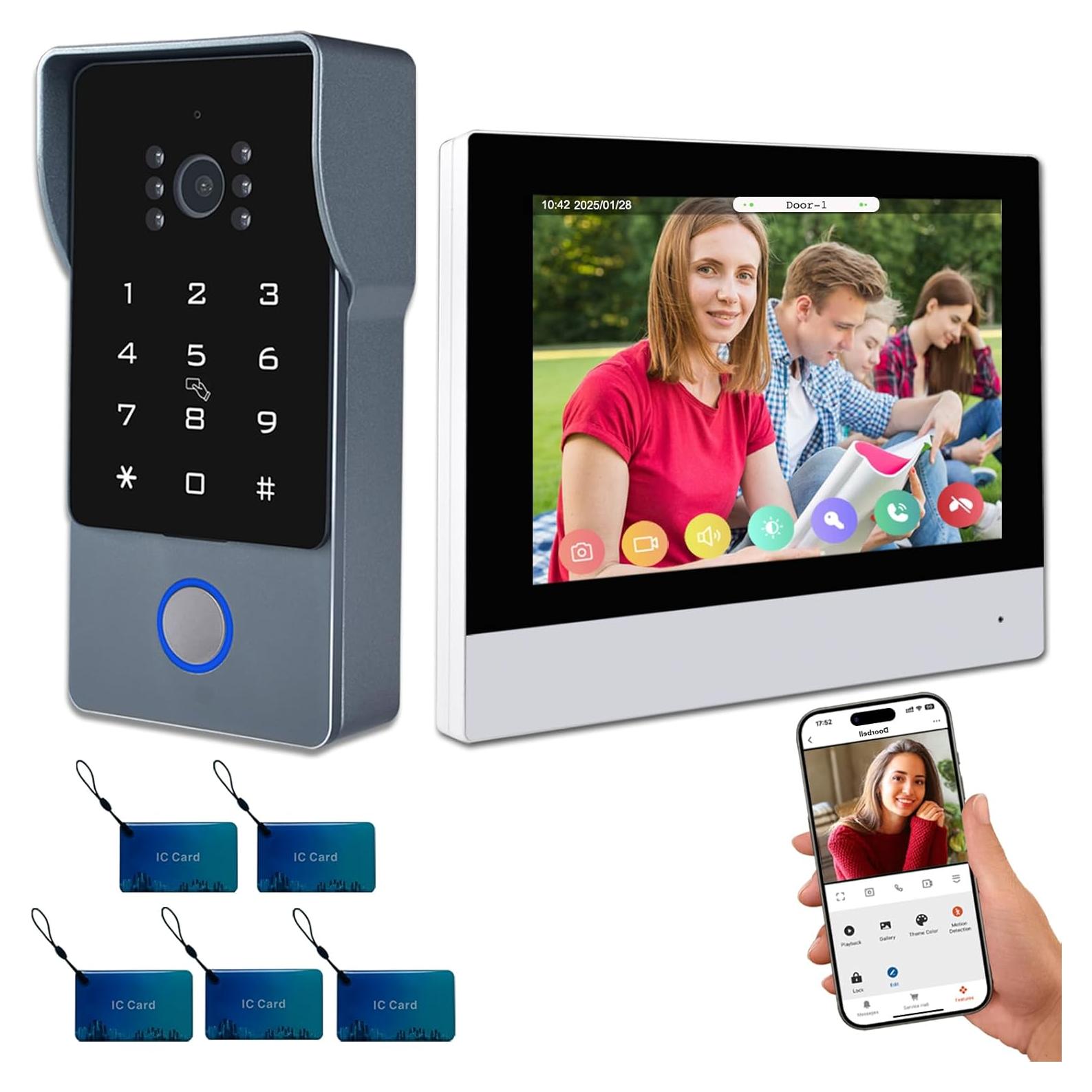 Intercomunicador de Video AMOCAM 7" 1080P WiFi 2 Hilos