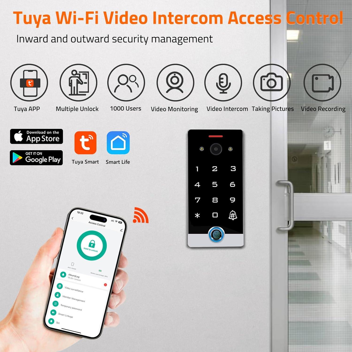 Videoportero WiFi Inteligente AMOCAM VF3CAM-TWF 1080P