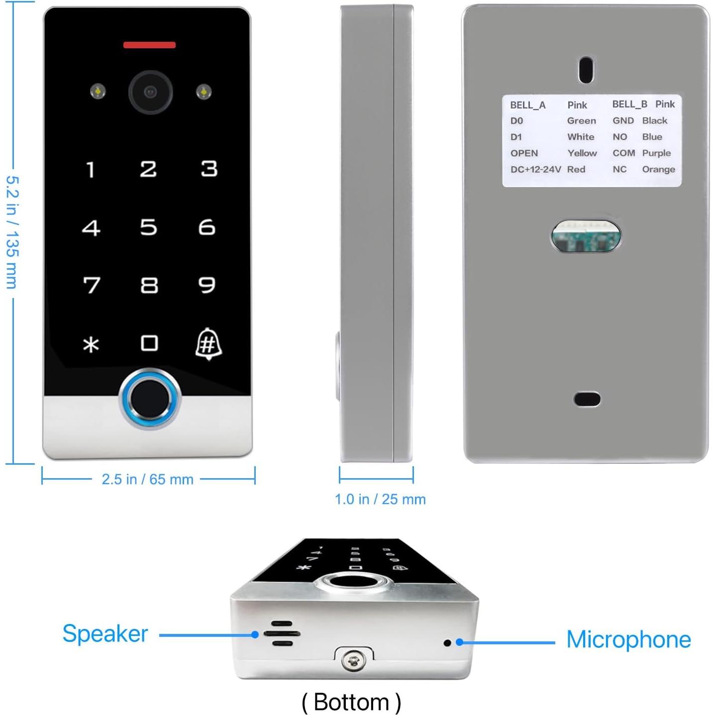 Videoportero WiFi Inteligente AMOCAM VF3CAM-TWF 1080P