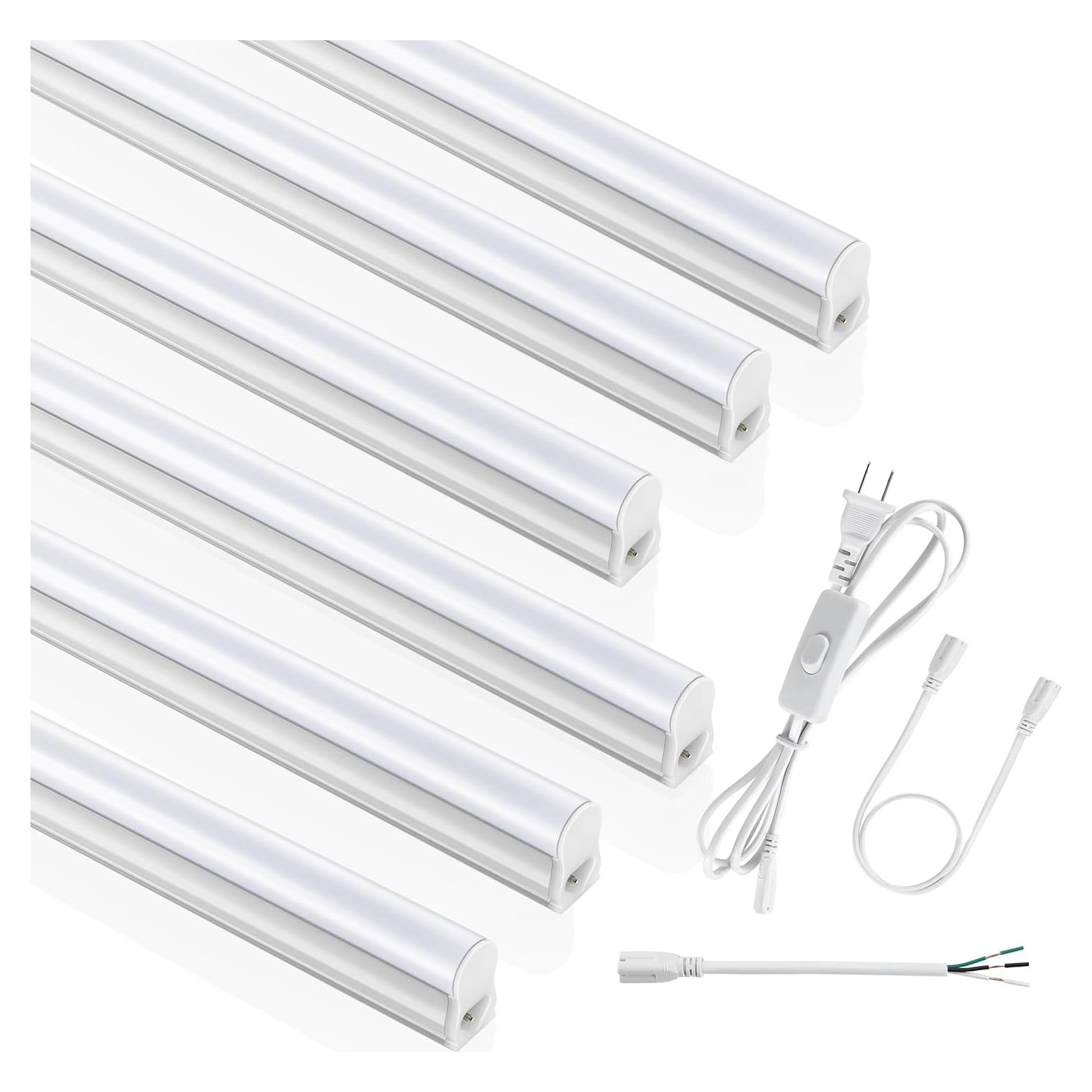 Luz LED T5 4FT 20W 2300LM 6500K SUNLINKCO - 6 Paquete