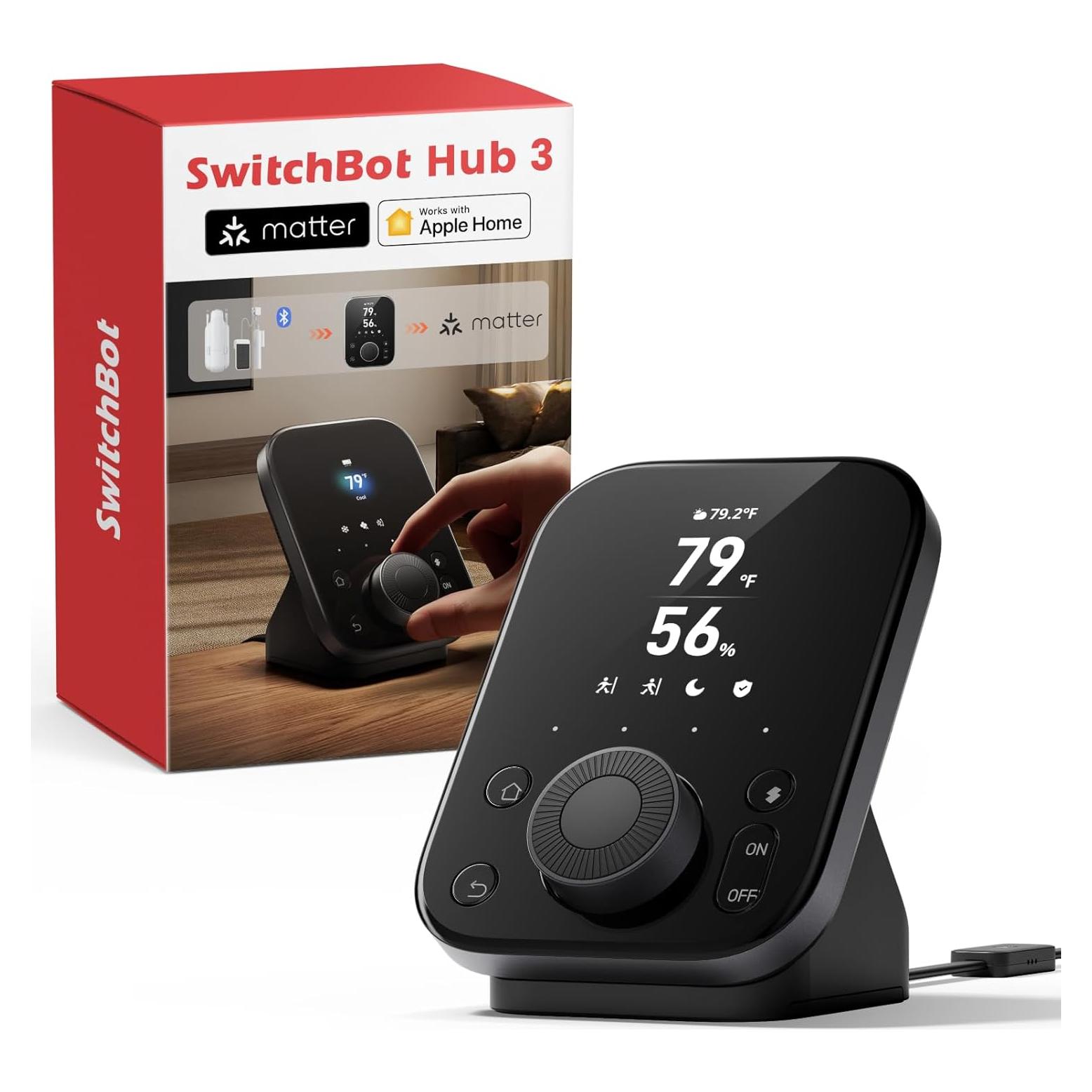 SwitchBot Hub 3 - Hub Inteligente con Pantalla IPS 2.4" y Control IR