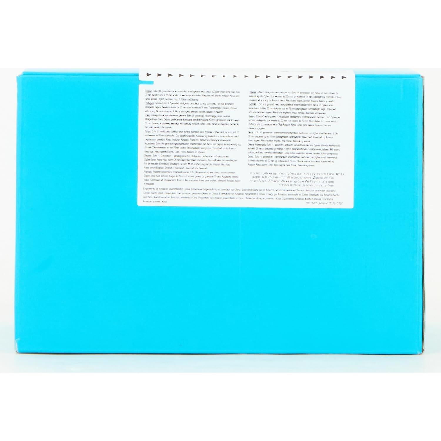 Echo (4th generation) International Version | With premium sound, smart home hub and Alexa | Charcoal