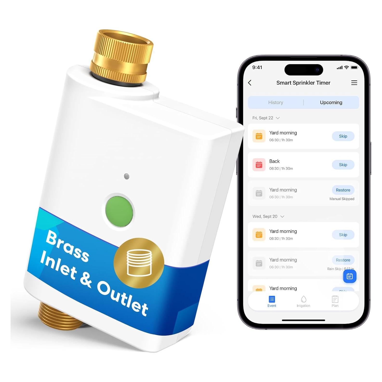 Temporizador de Manguera WiFi Meross MST100, Riego Inteligente