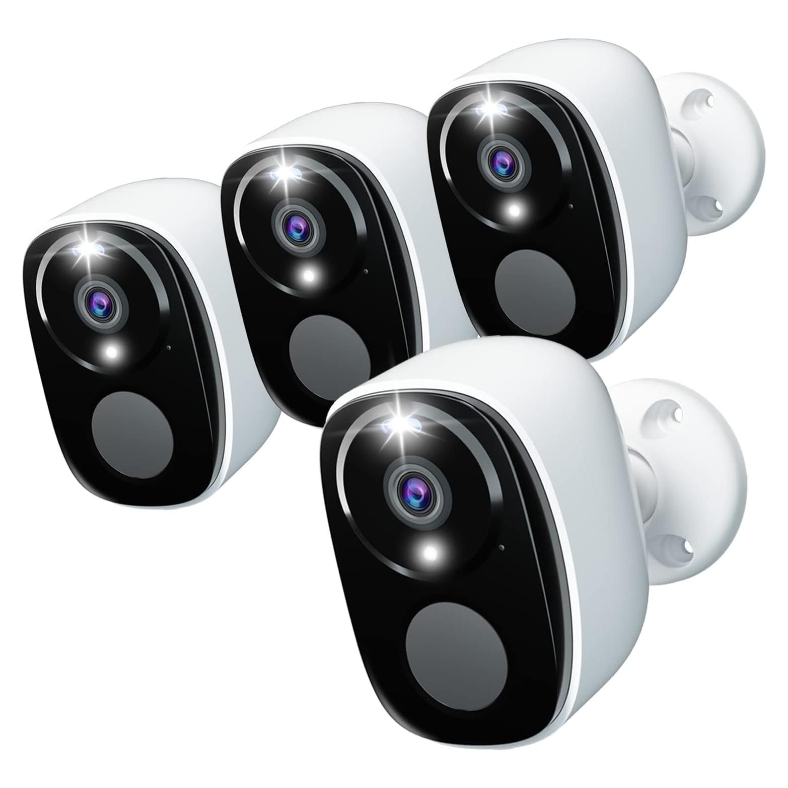 Cámaras de Seguridad Inalámbricas Rraycom BW4 4PC 2K WiFi