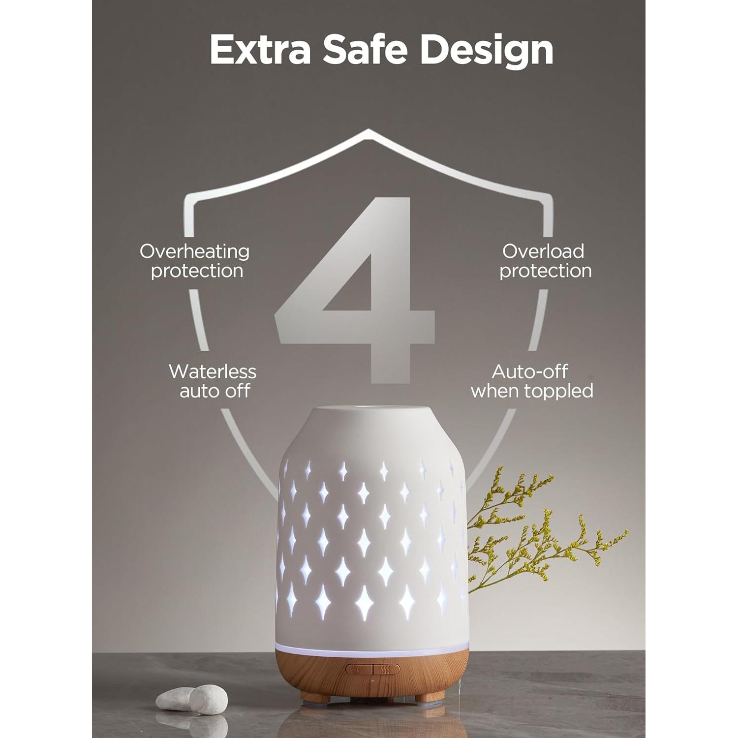 Difusor de Aromaterapia InnoGear AD15-WS 150ml Cerámico Blanco