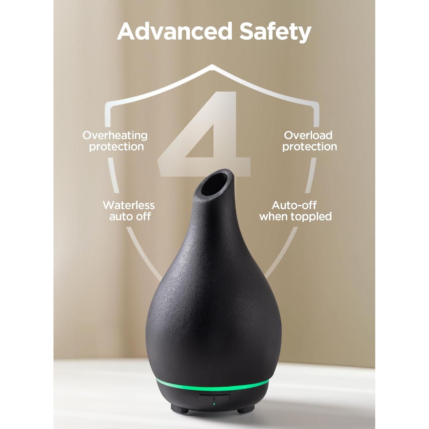 Difusor de Aceite Esencial InnoGear 150ml Cerámica Negro