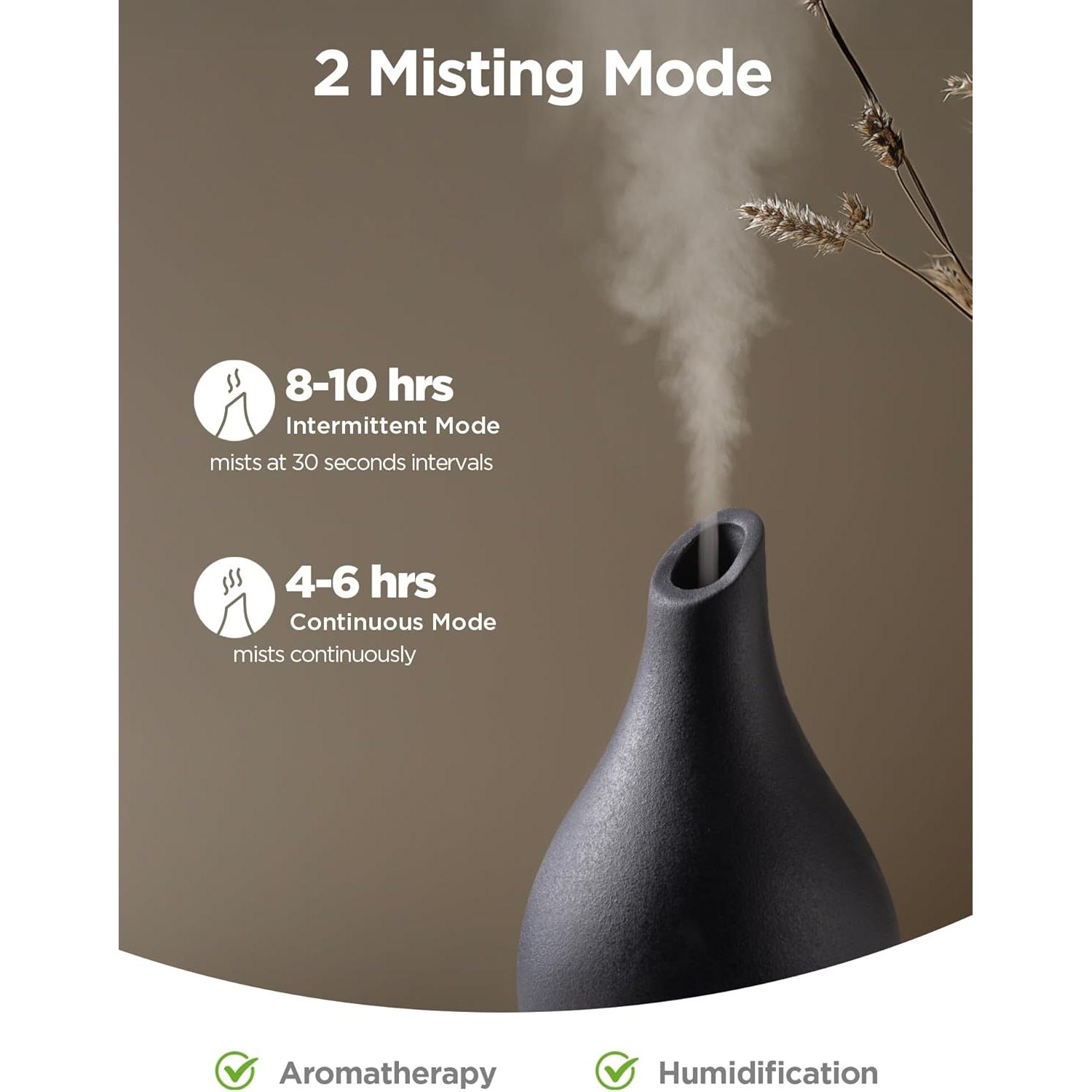 Difusor de Aceite Esencial InnoGear 150ml Cerámica Negro