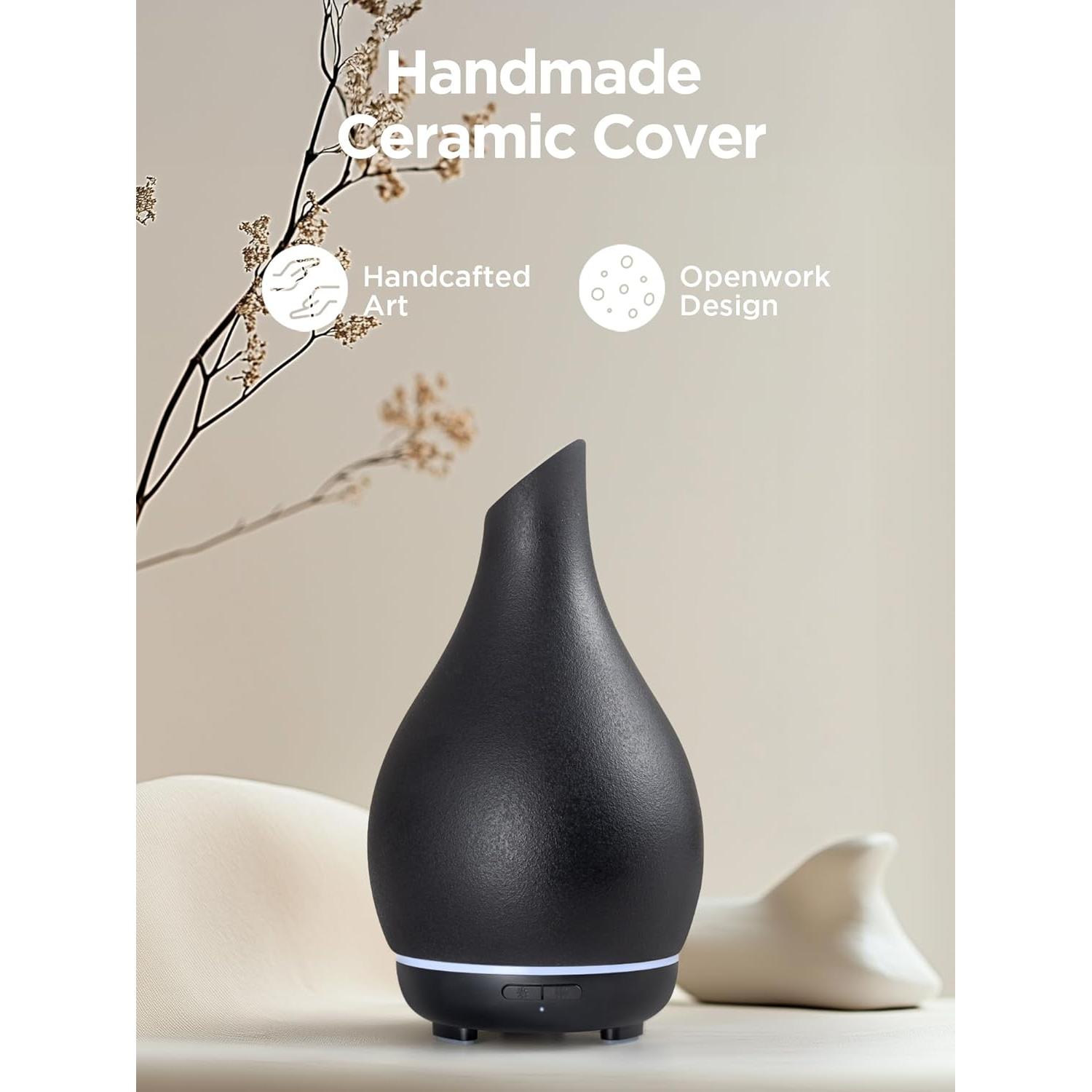 Difusor de Aceite Esencial InnoGear 150ml Cerámica Negro