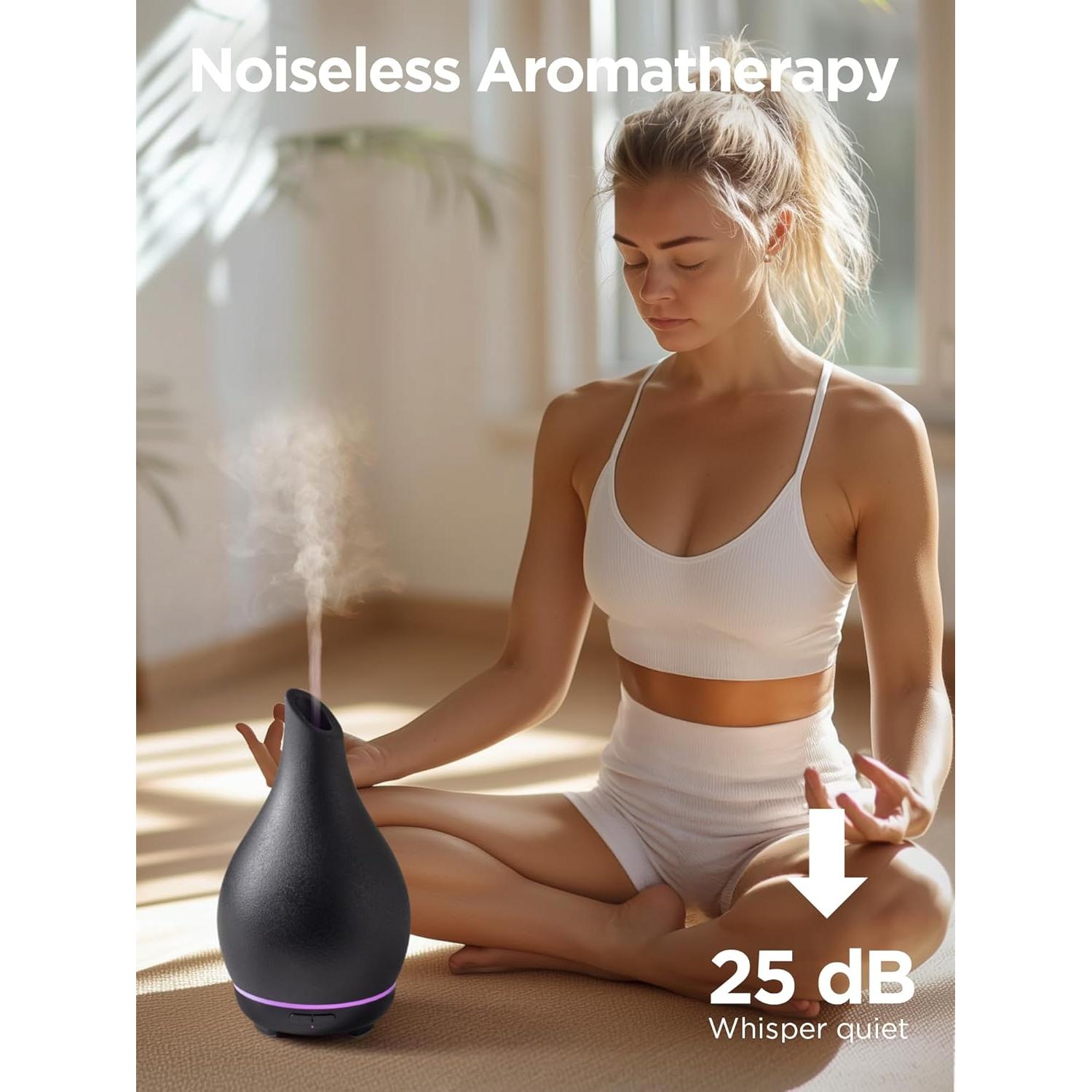 Difusor de Aceite Esencial InnoGear 150ml Cerámica Negro