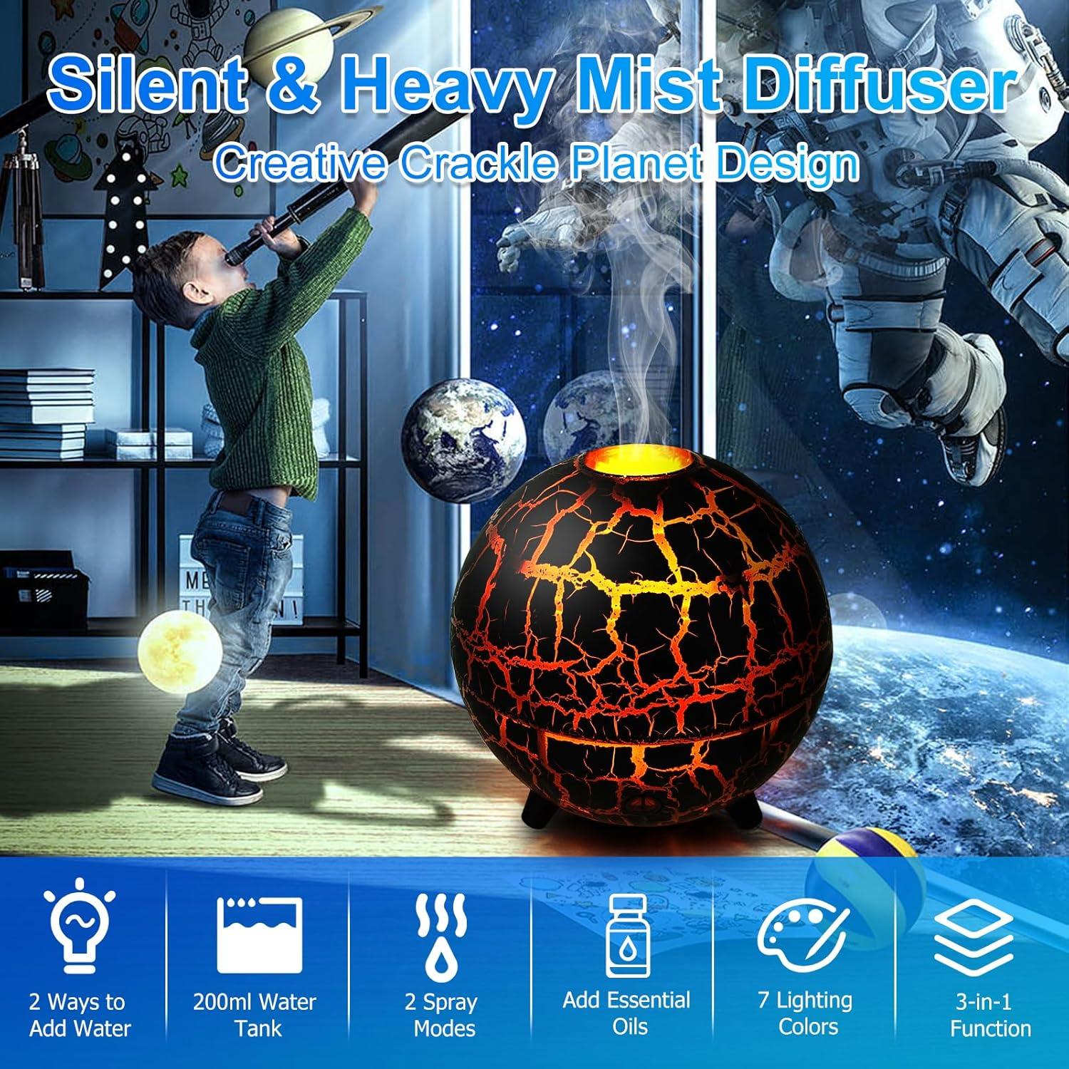 Difusor de Aceite Esencial Cechlicht D612 200ml Niebla Fría Negro