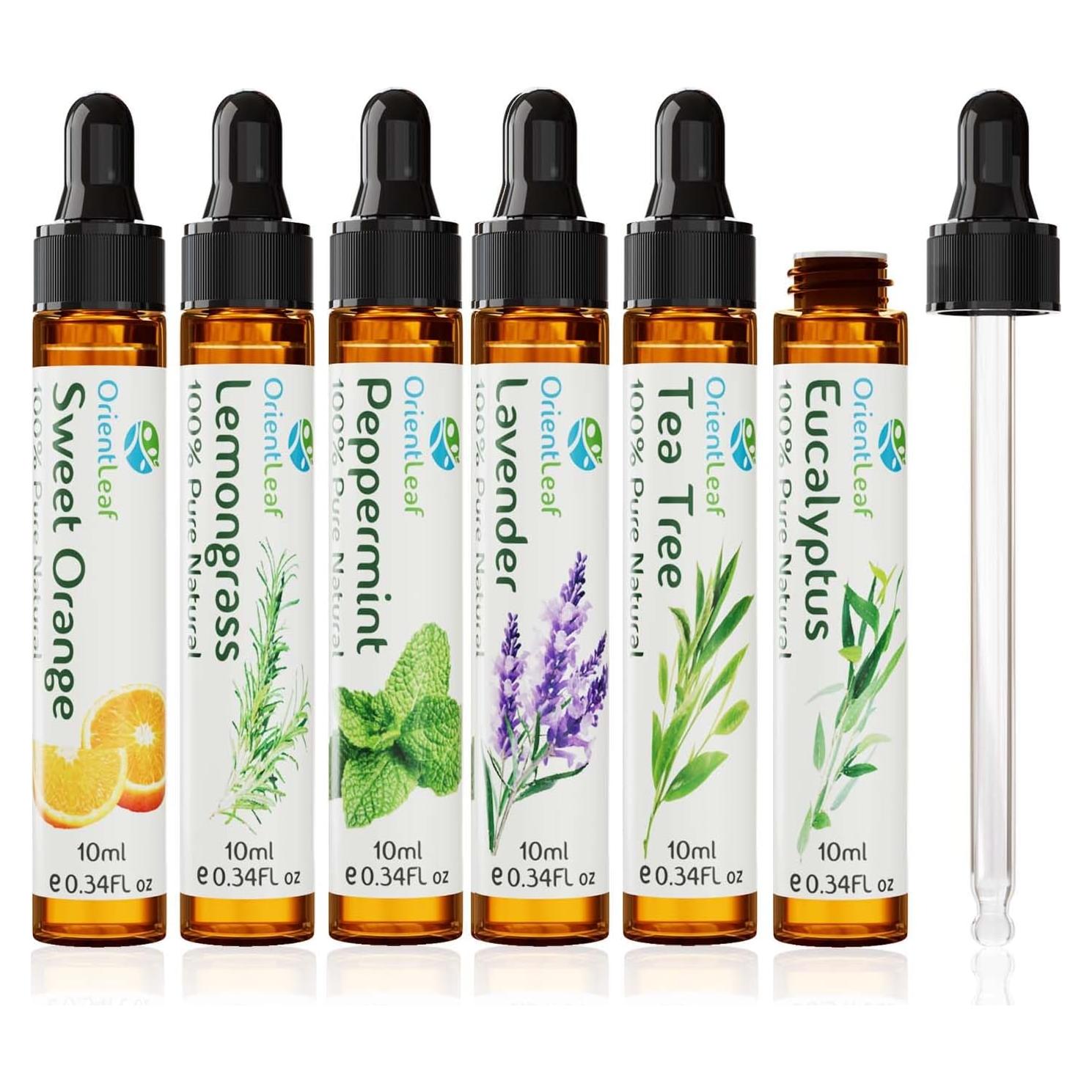 Set de Aceites Esenciales ORIENTLEAF 6x10ml Aromaterapia
