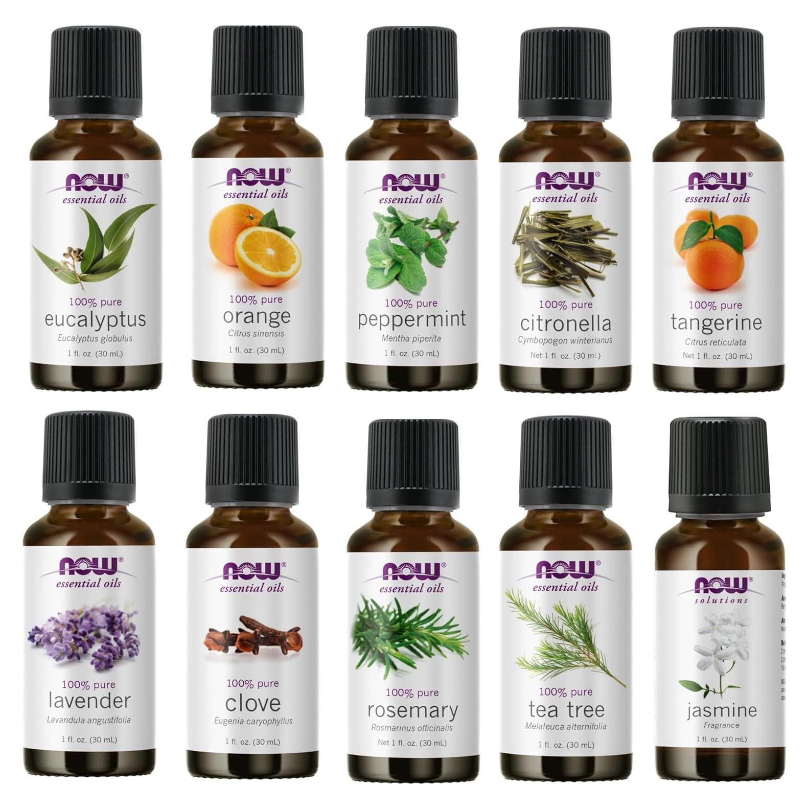 Paquete de 10 Aceites Esenciales Now Foods 30ml cada uno