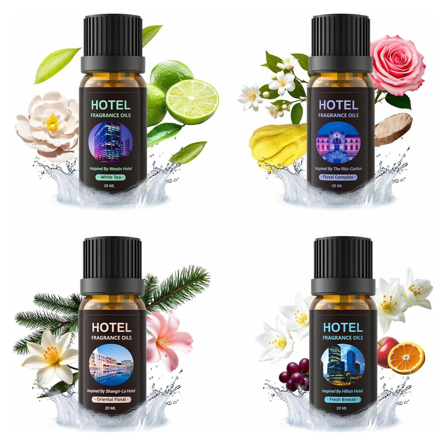 Set de 4 Aceites Esenciales Premium KONCHILE 20ml - Fragancias Lujo