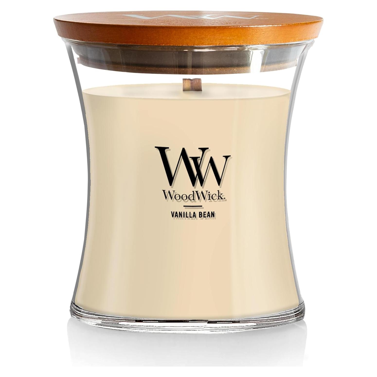 Vela de Hora de Arena Mediana WoodWick Vainilla 10ml