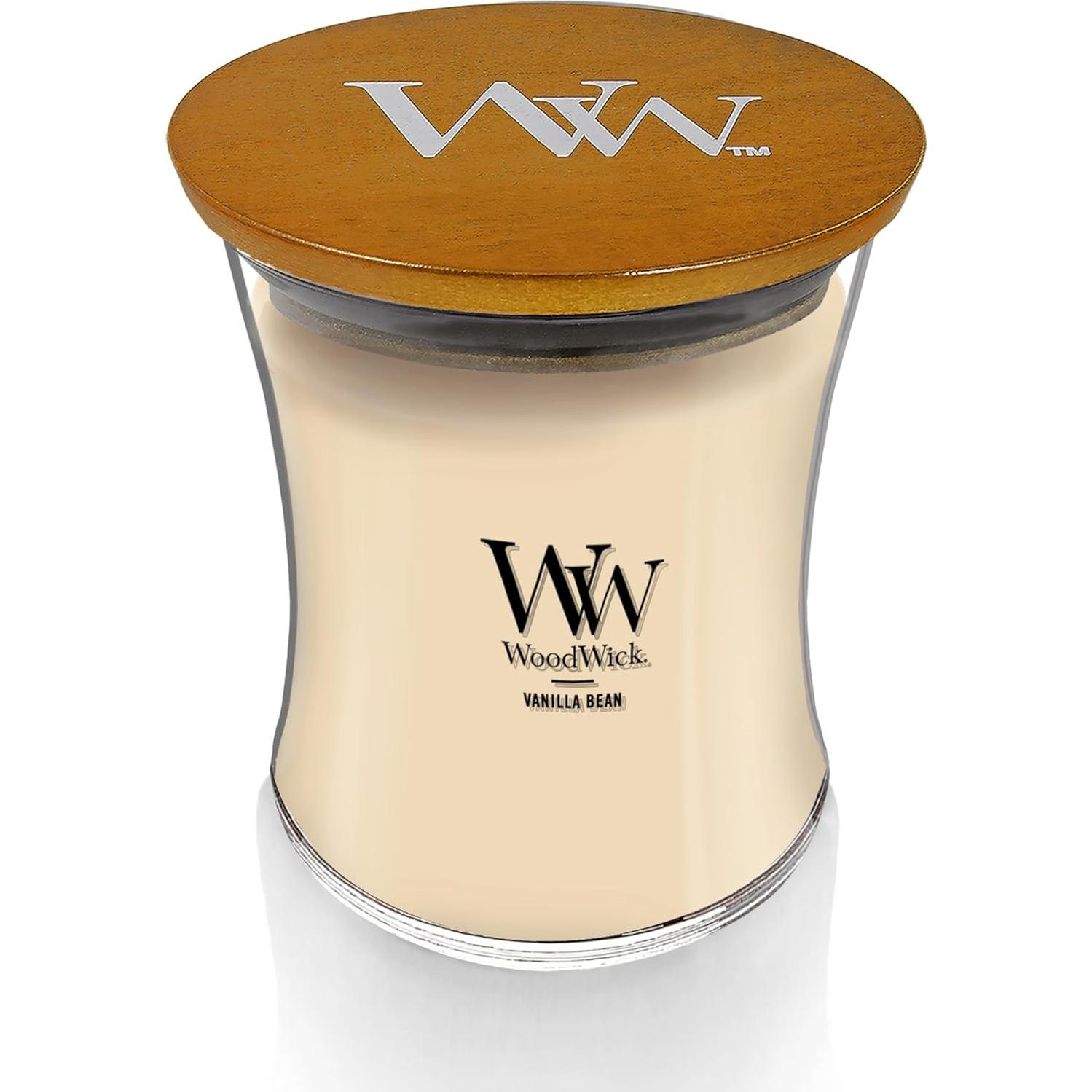 Vela de Hora de Arena Mediana WoodWick Vainilla 10ml