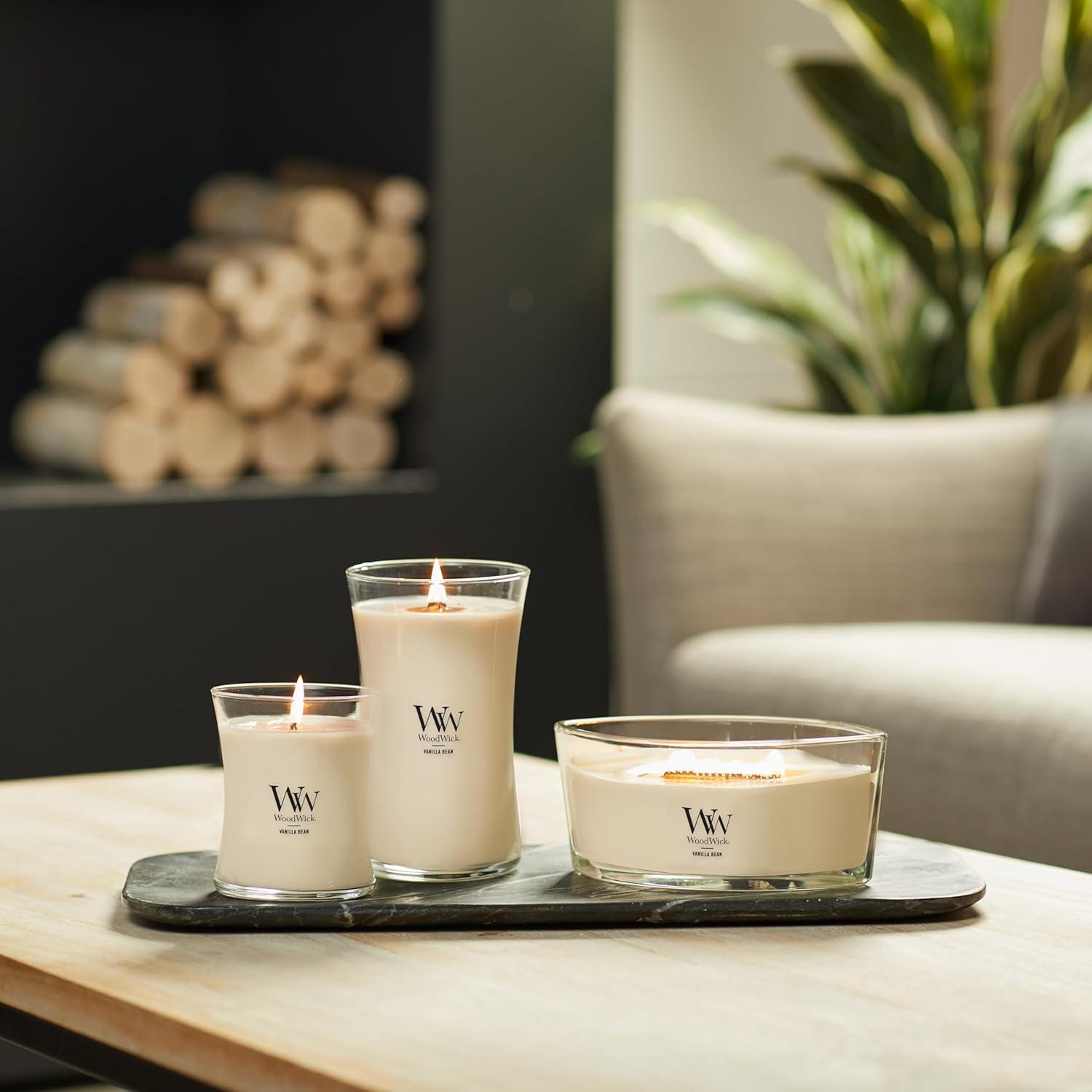 Vela de Hora de Arena Mediana WoodWick Vainilla 10ml