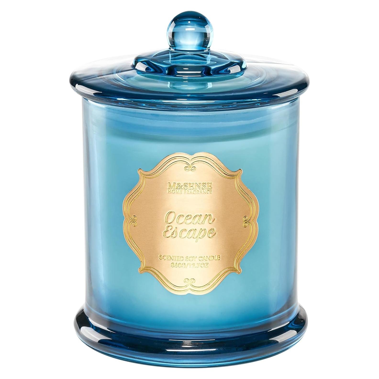 Vela Aromática M&SENSE OceanEscape 360g Soja Natural 75h