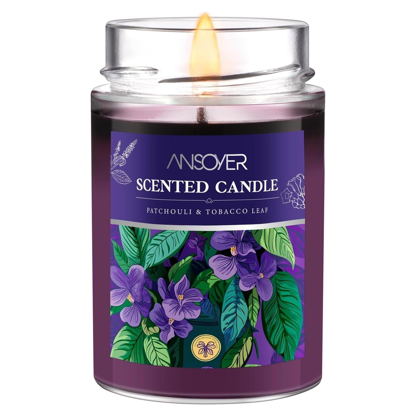 Vela Aromática de Soja ANSOYER 11oz Pachulí y Tabaco 70h