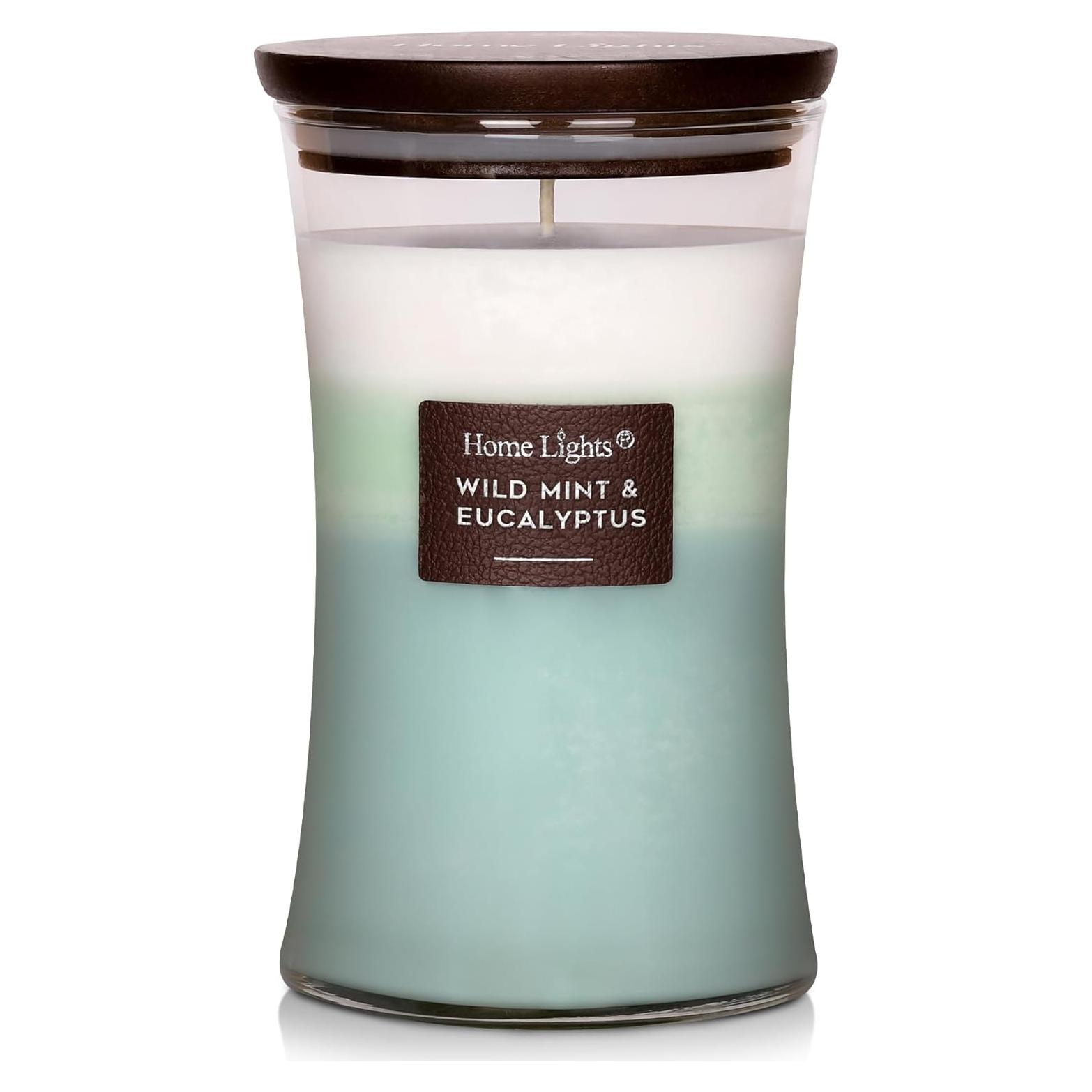Velas aromatizadas HomeLights 609.6 g menta y eucalipto