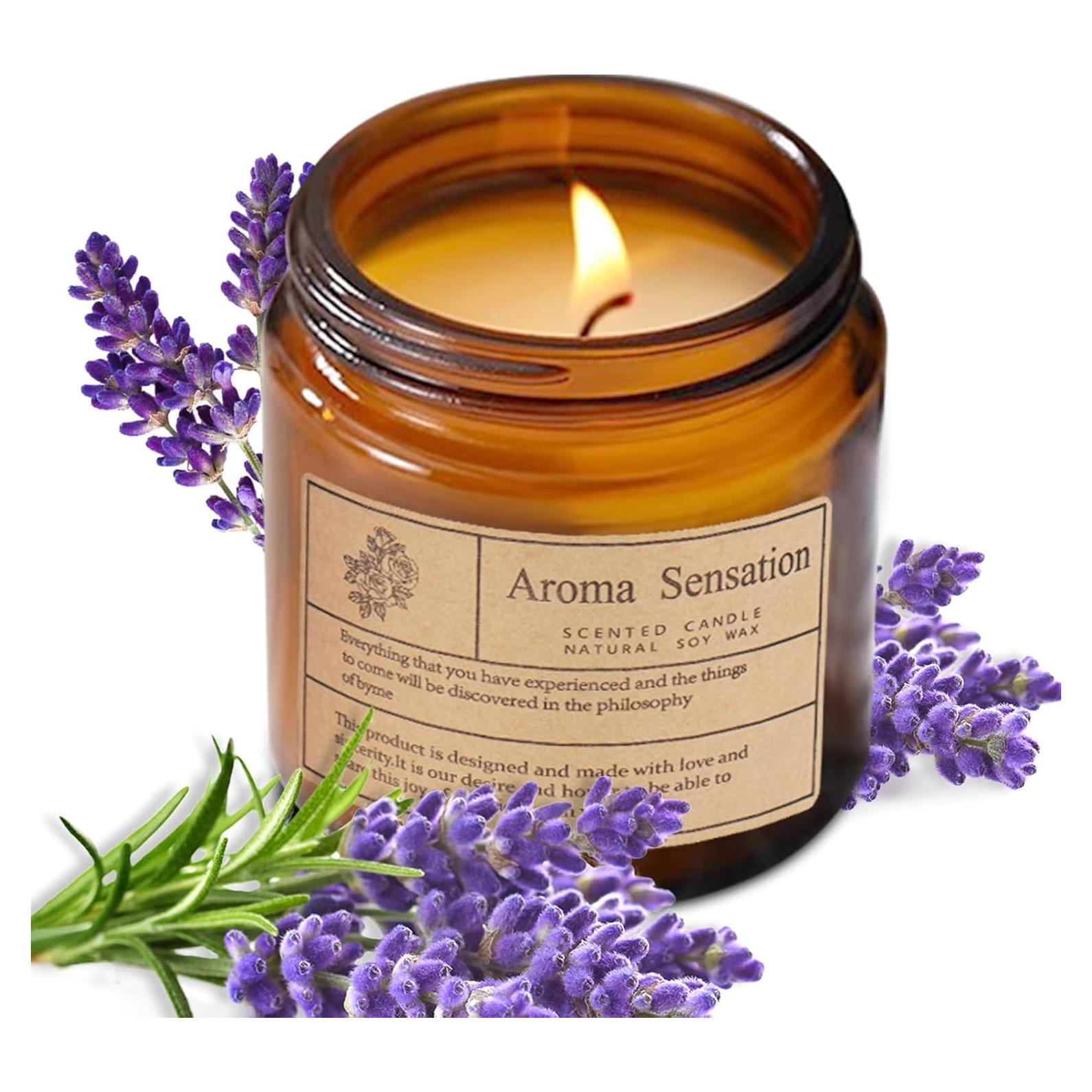 Vela Aromática de Lavanda Orgánica Arcasa 198g - Cera de Soja