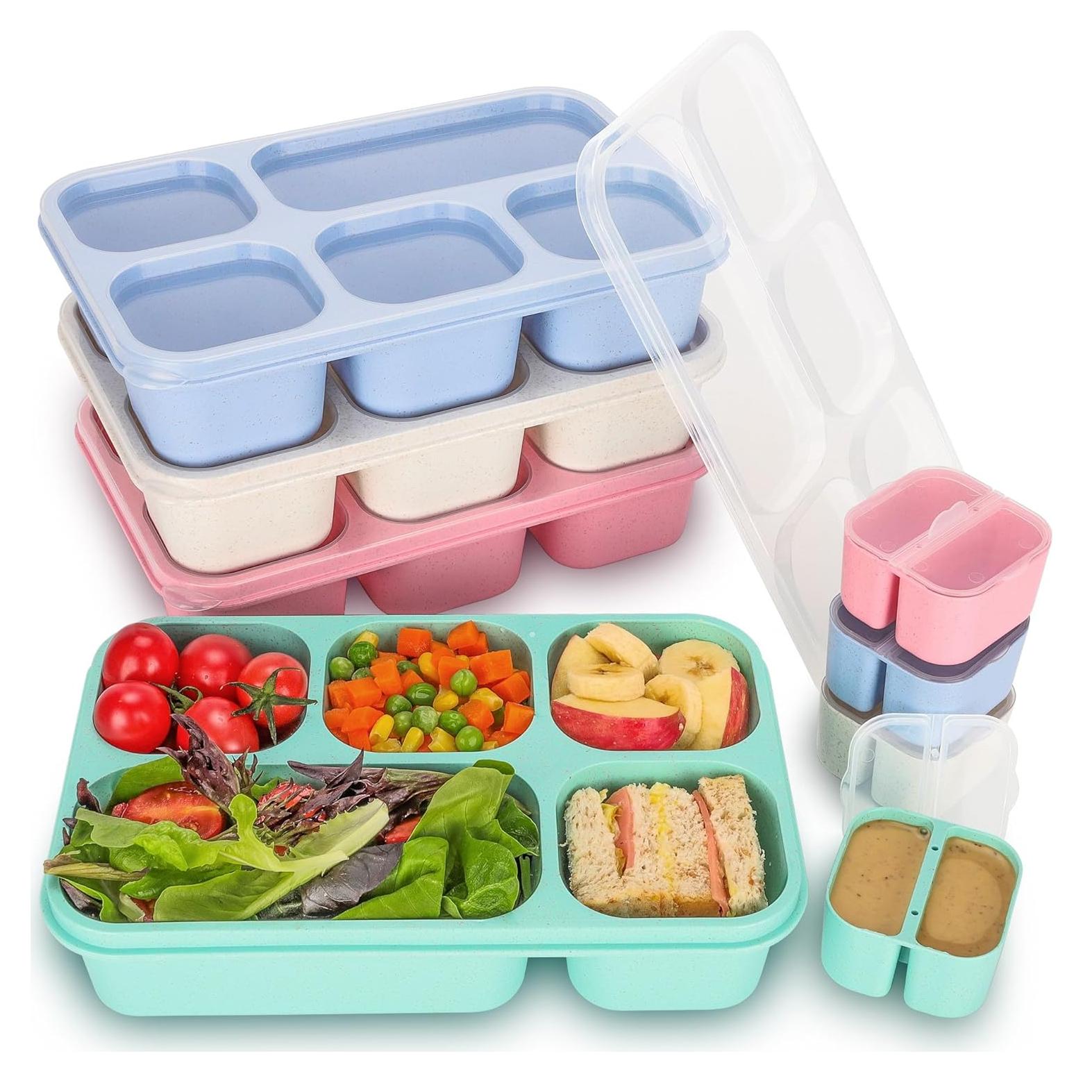 Caja Bento TOUWMX 4 Piezas 5 Compartimentos 1300ML