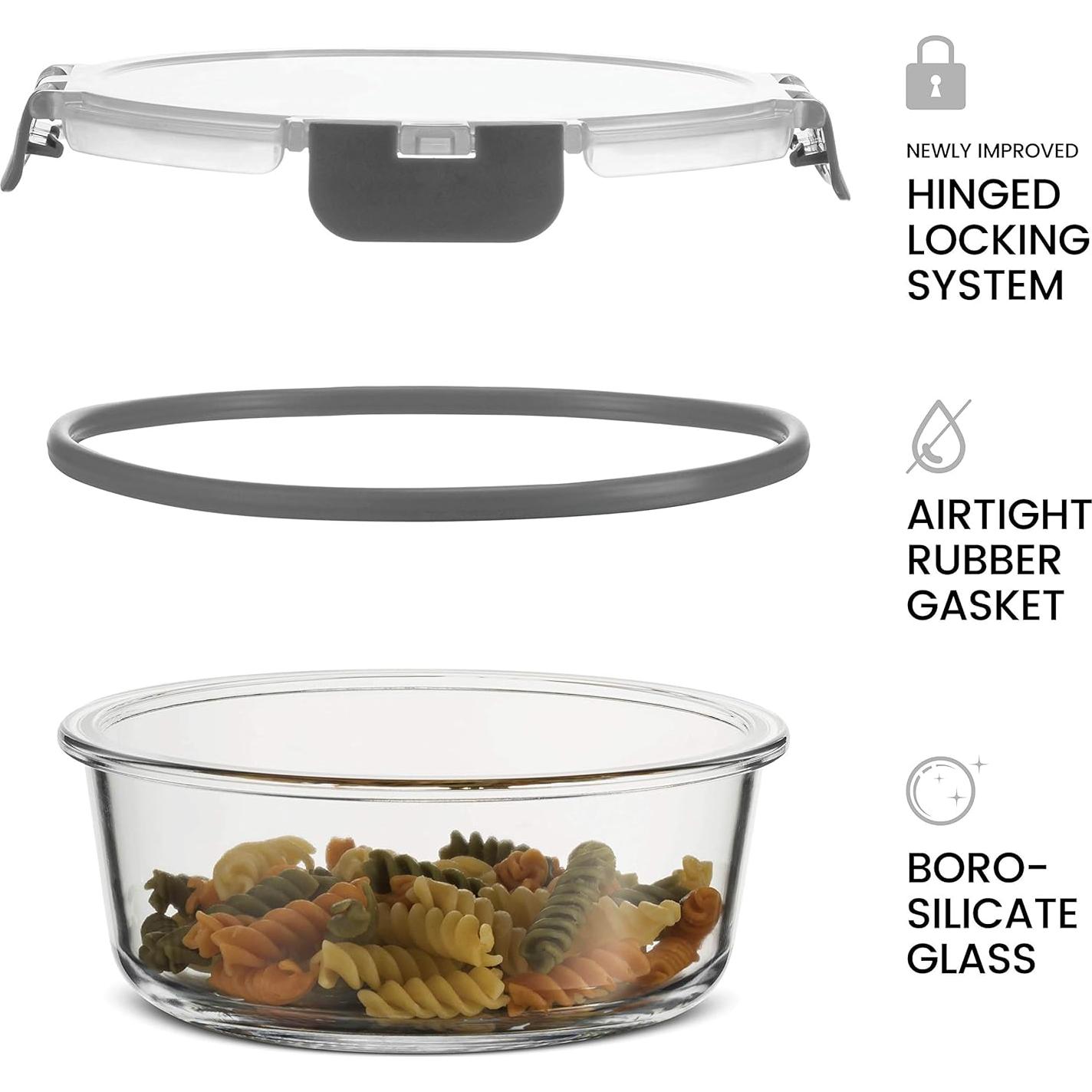 Contenedores de Almacenamiento de Vidrio FineDine 24 Piezas