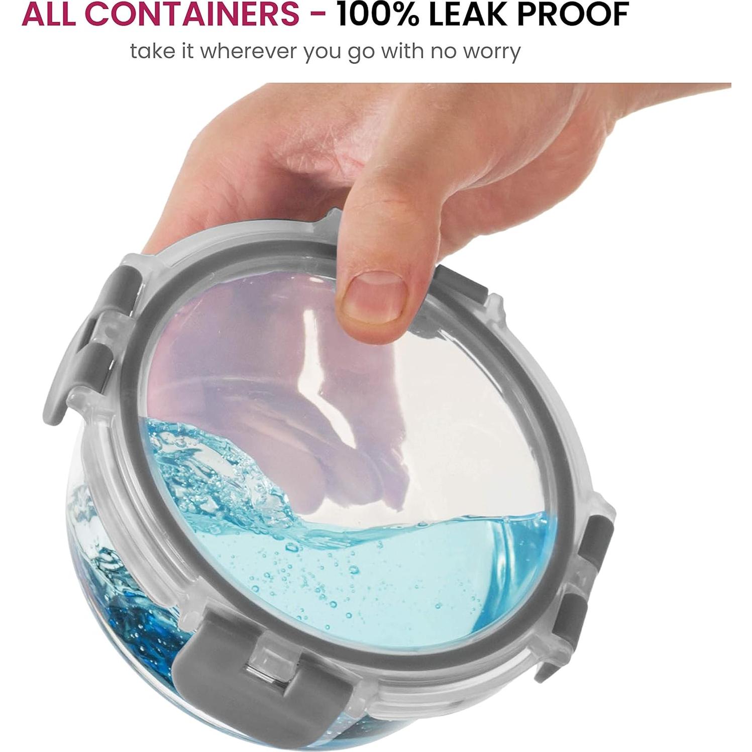 Contenedores de Almacenamiento de Vidrio FineDine 24 Piezas