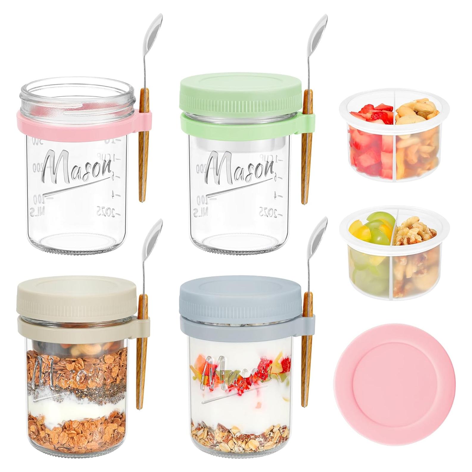 Paquete de 4 Tarros de Vidrio Herméticos 473 ml Xyptorix