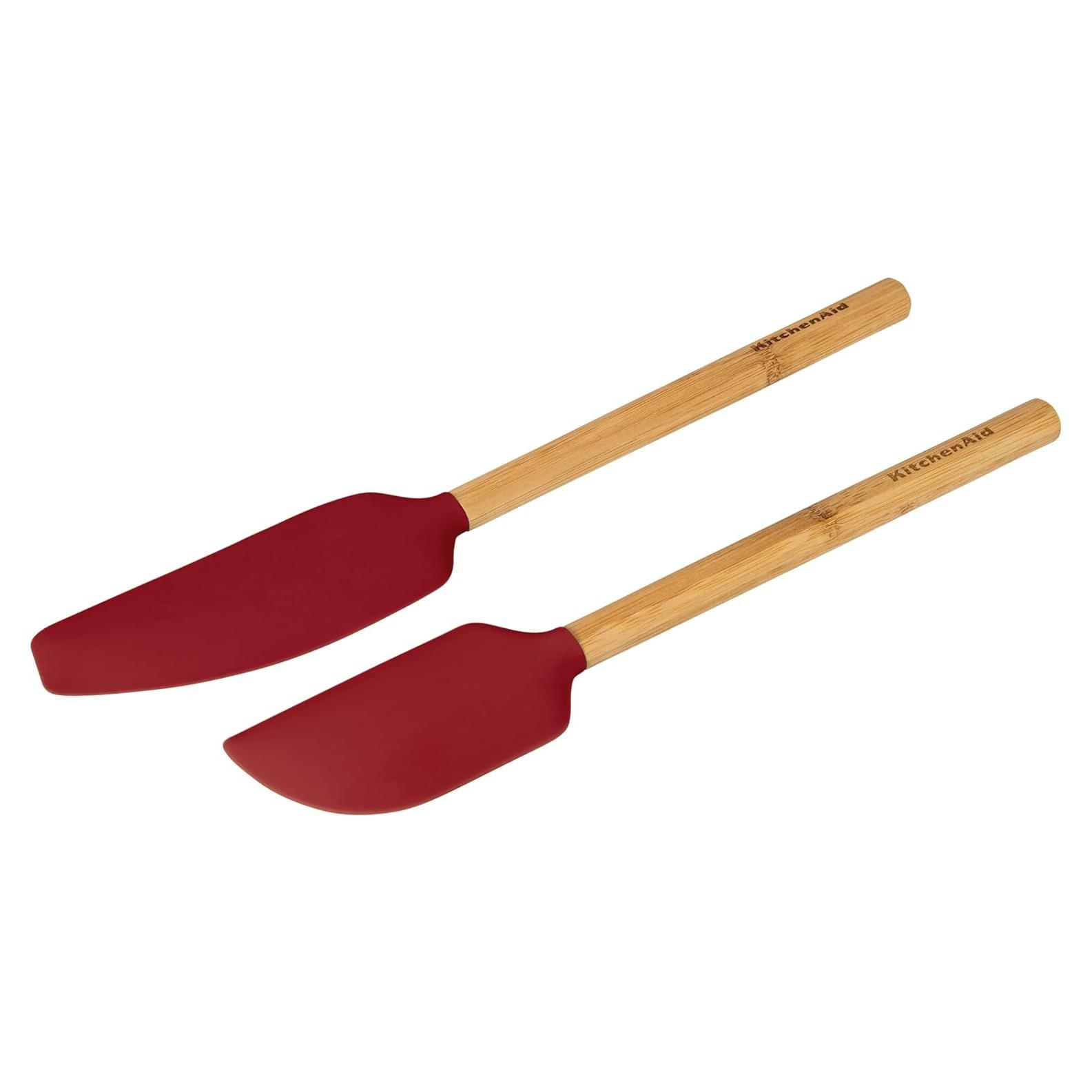 Juego de Espátulas de Bambú KitchenAid 2 Piezas Rojo
