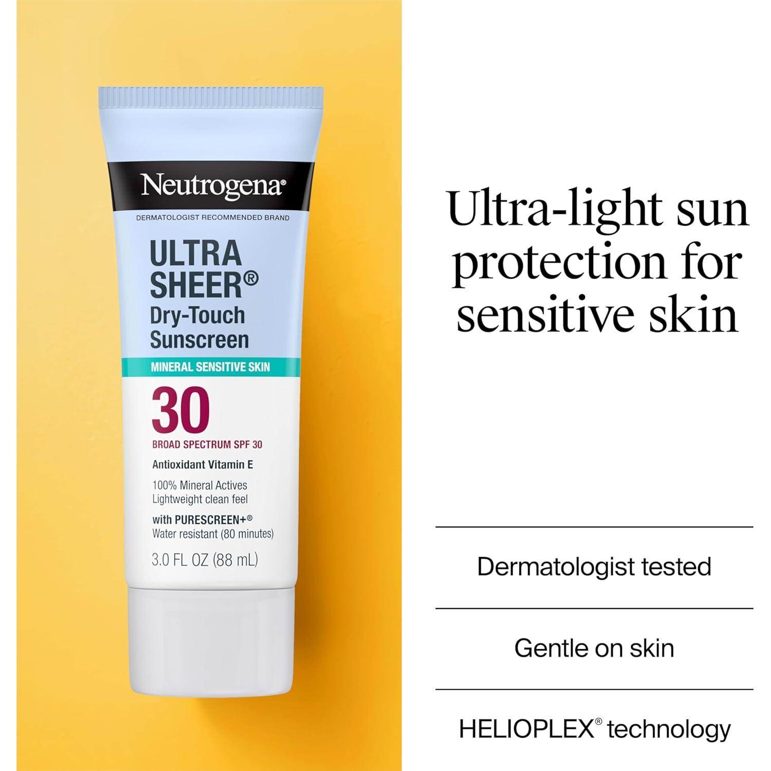 Protector Solar Mineral Neutrogena Ultra Sheer SPF 30 88.7 ml