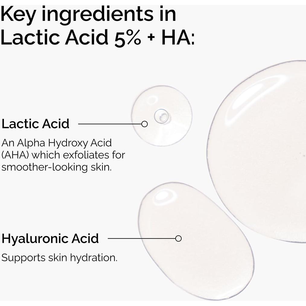 El Ordinario Ácido Láctico 5% + Ácido Hialurónico 2% 30ml